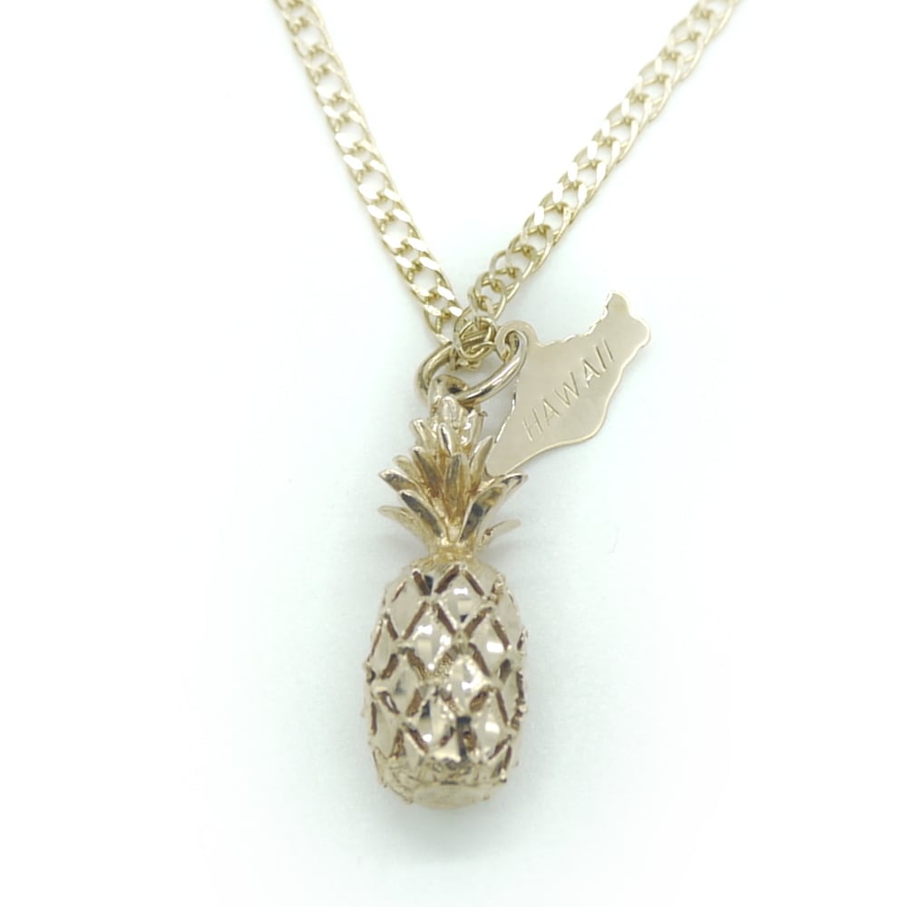 CREA 14K ハワイアンジュエリー パイナップルペンダント ネックレス 14