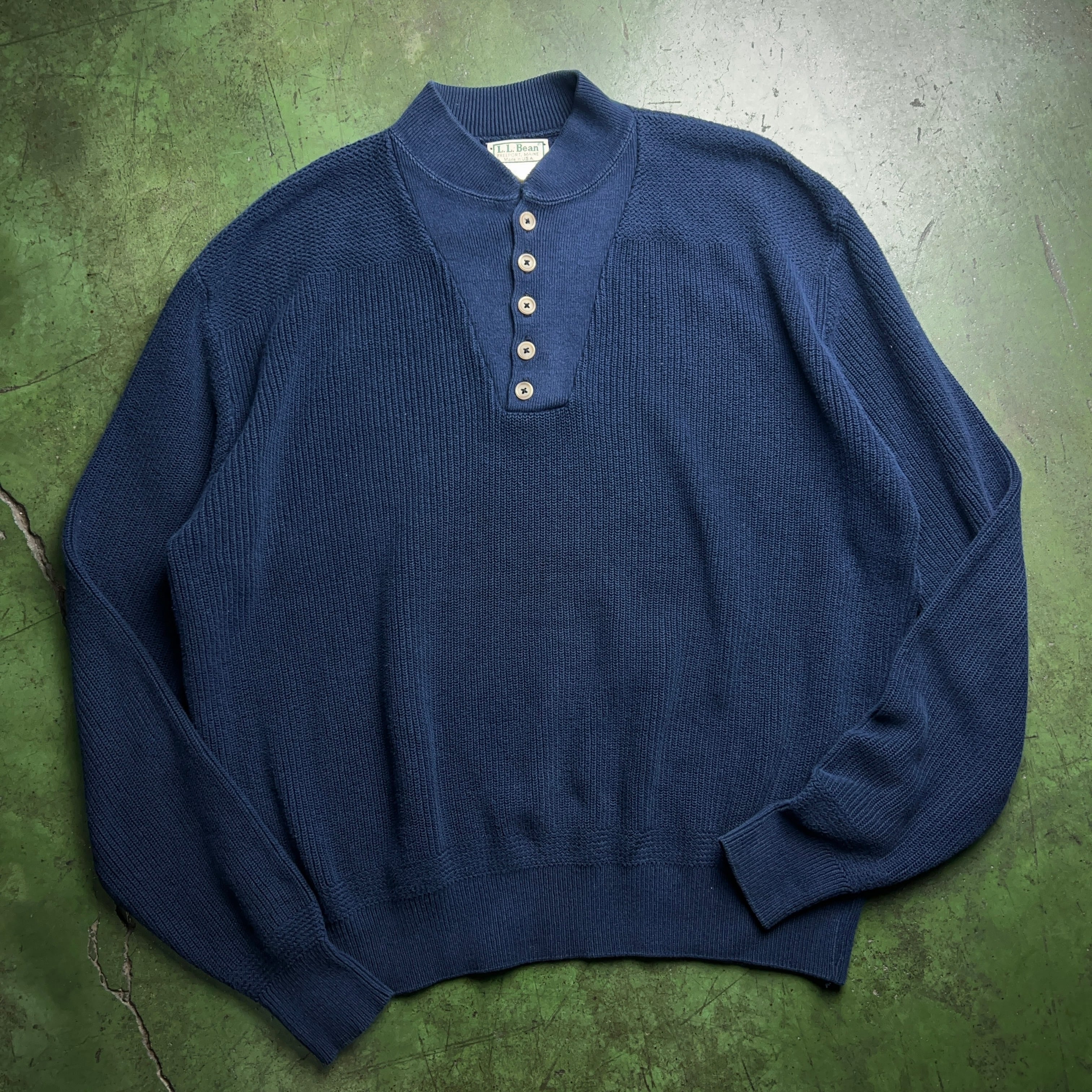 80's L.L.Bean Military Type Knit Sweater SIZE XL 80年代 エルエル