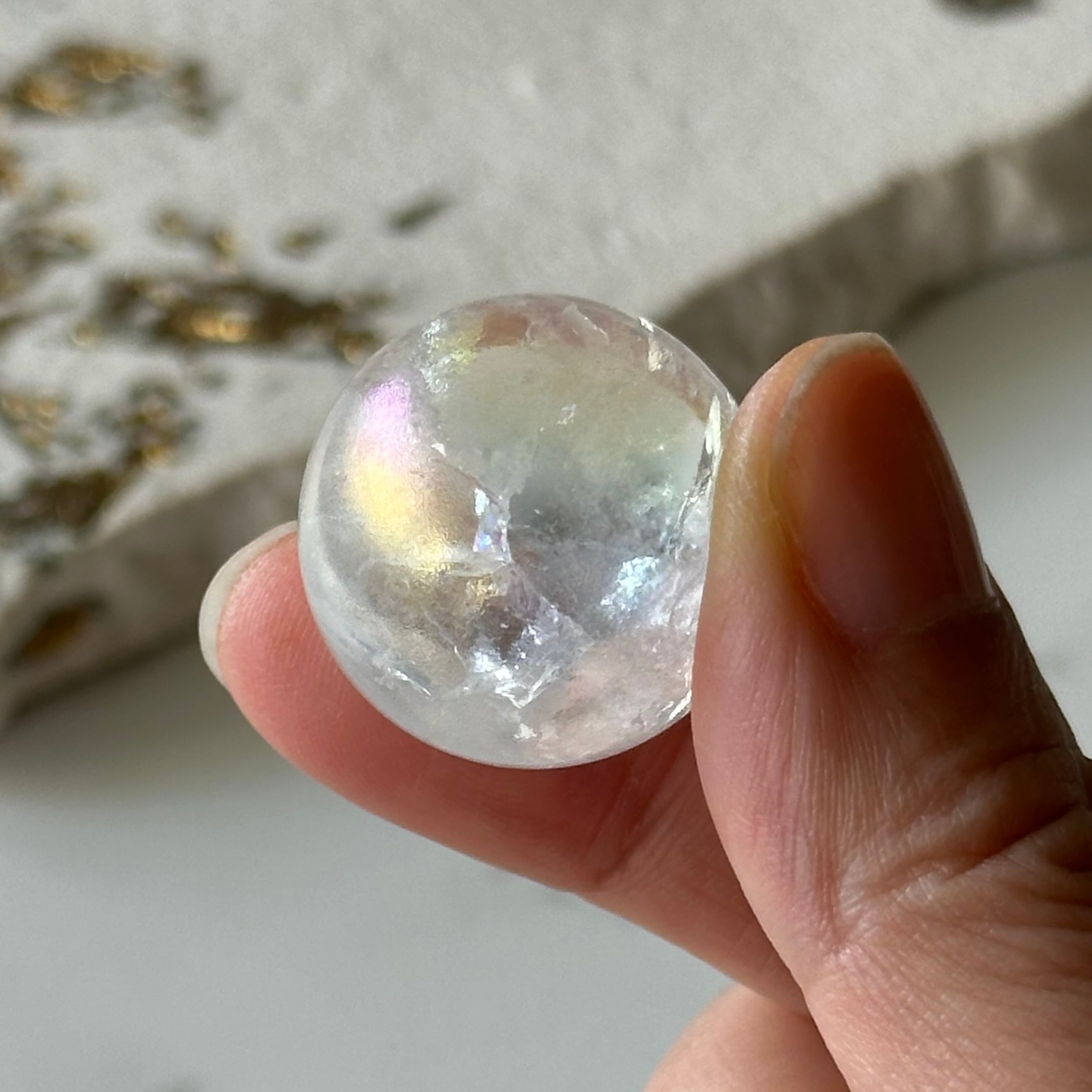 オーラクラック水晶スフィア Φ24mm | Mt.Sophia 天然石屋さん