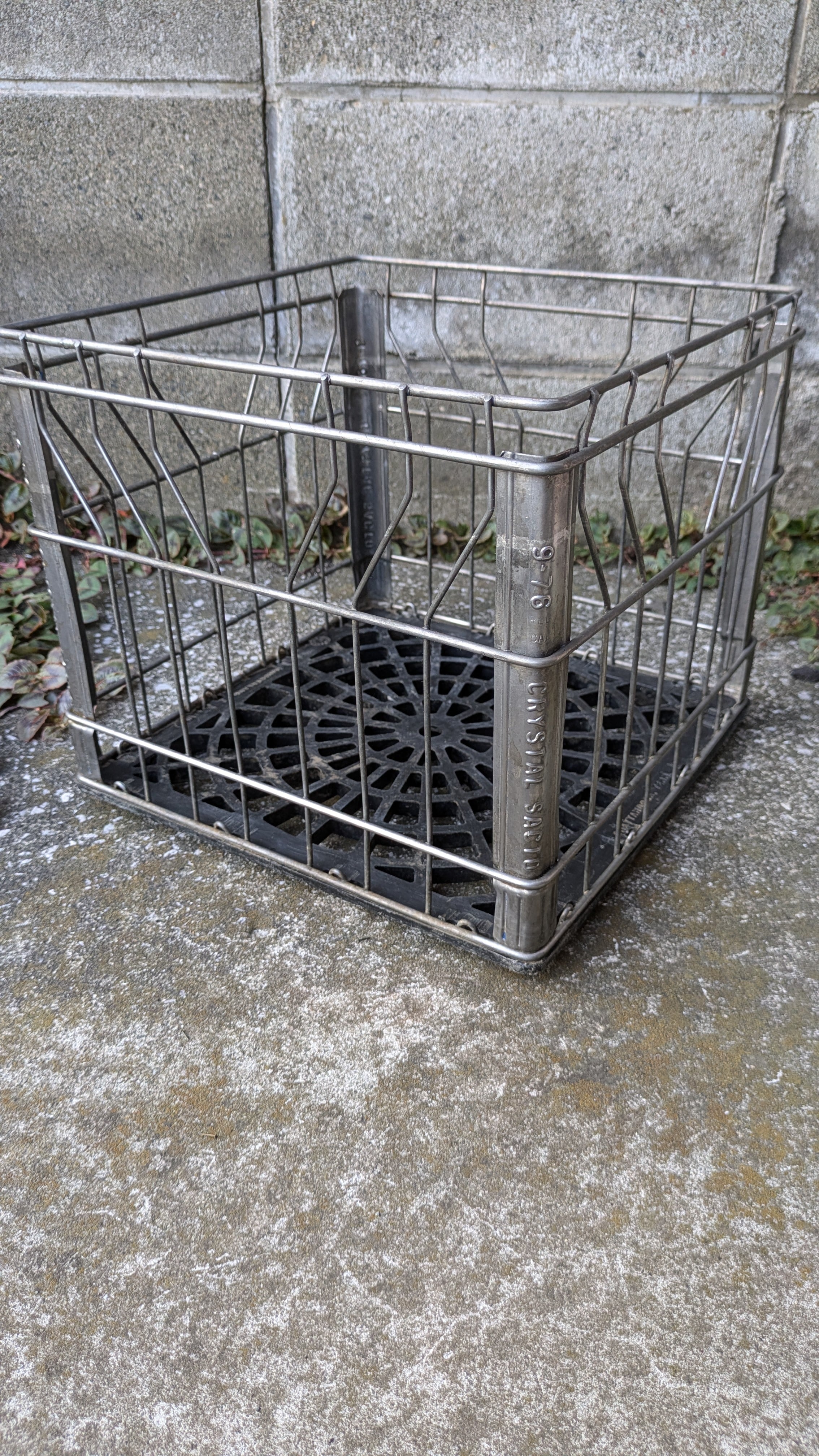70's Vintage CRYSTAL SACTO WireCrate MetalBox Basket ビンテージ
