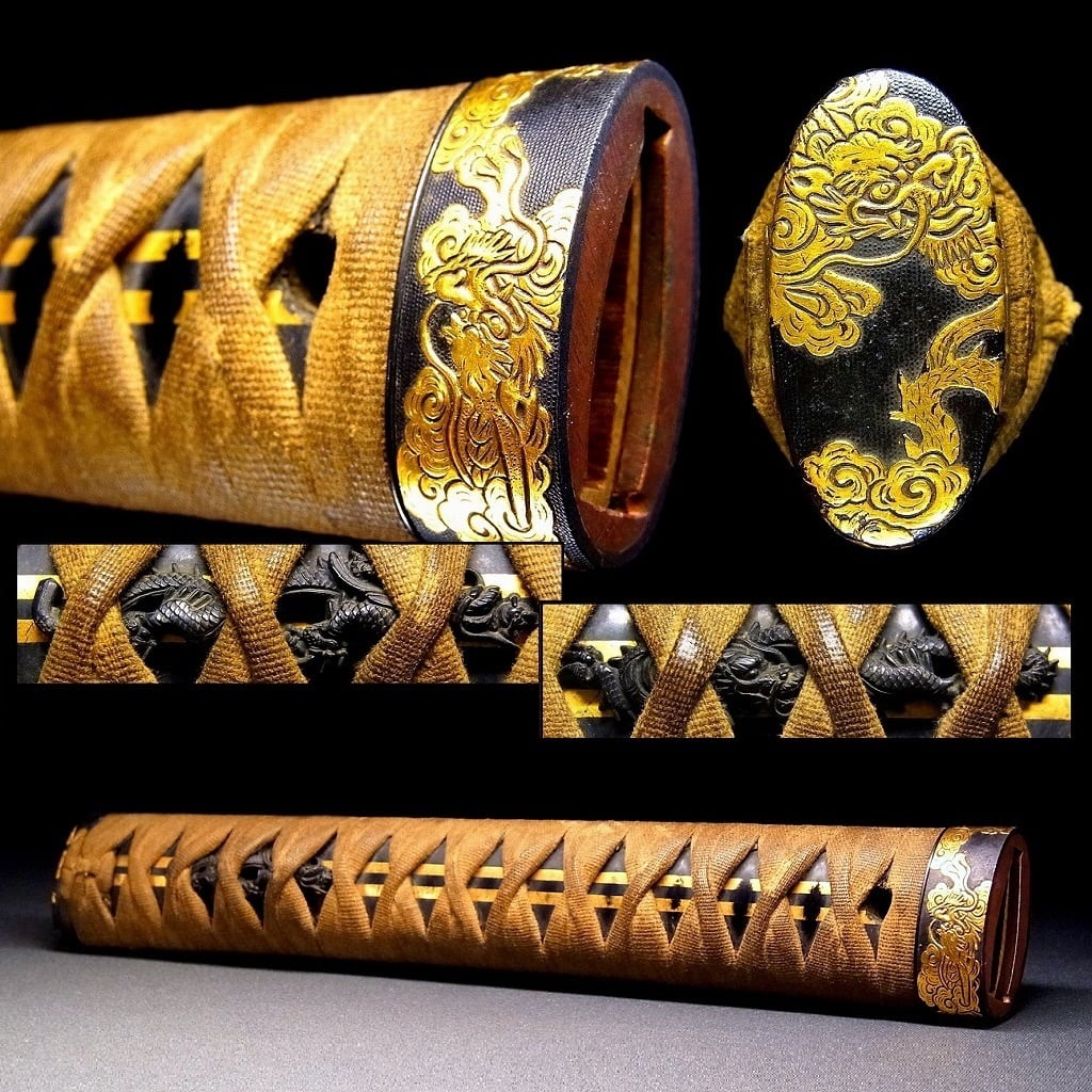 Y*t様 龍 前金具 財布金具 目貫 刀装具 時代物 Y*t