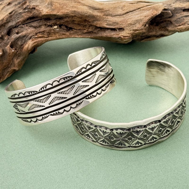 Indian Jewelry 》スタンプワーク バングル Leonard Maloney作