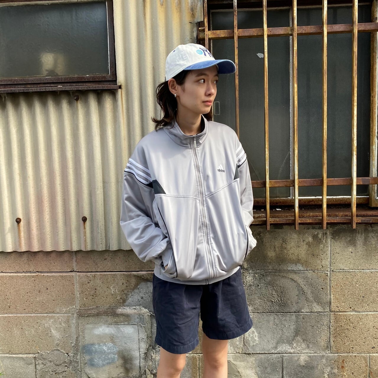 adidas アディダス 00s 人気カラー 刺繍ロゴ ビッグサイズジャージ古着