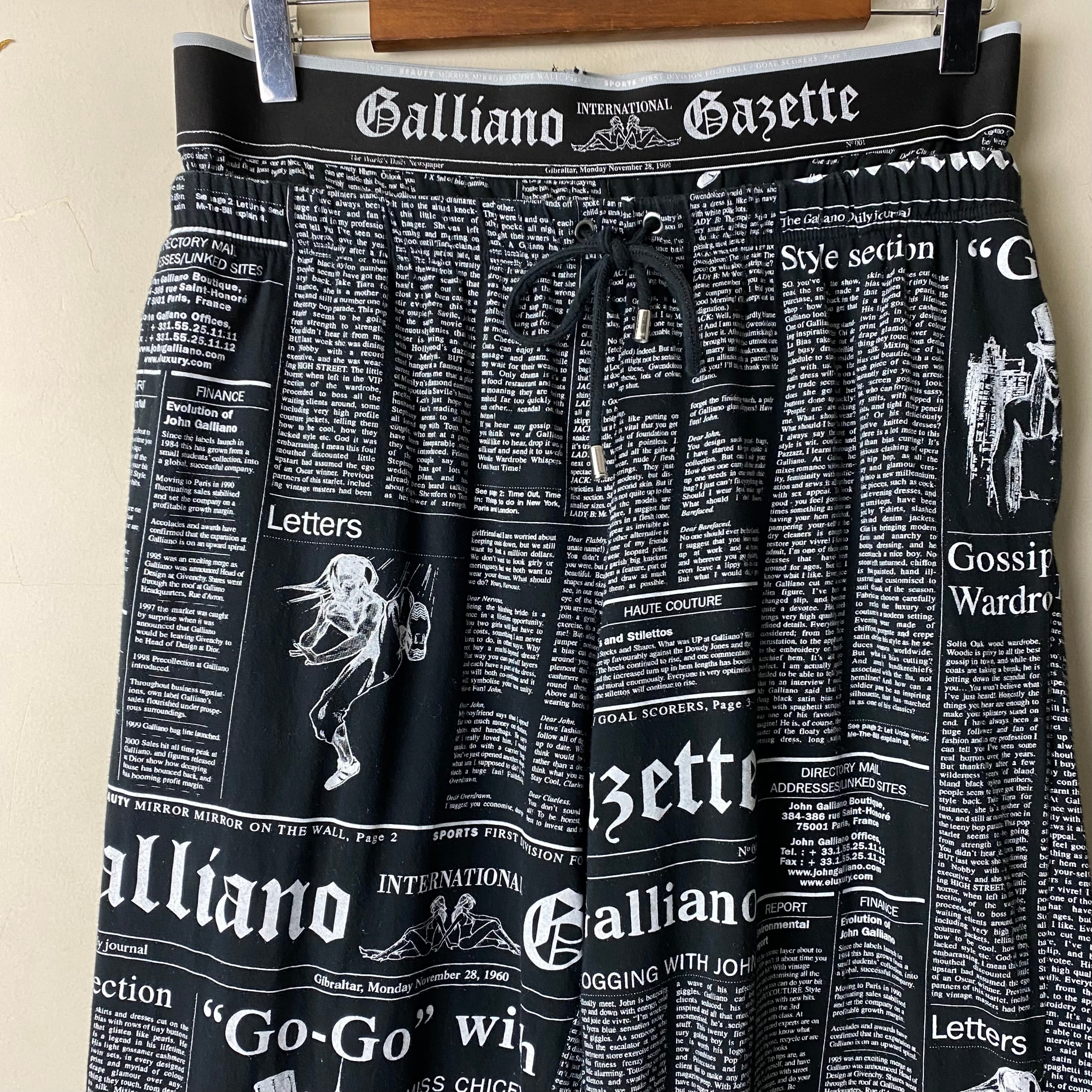 JOHN GALLIANO newspaper pattern set-up | NOIR ONLINE