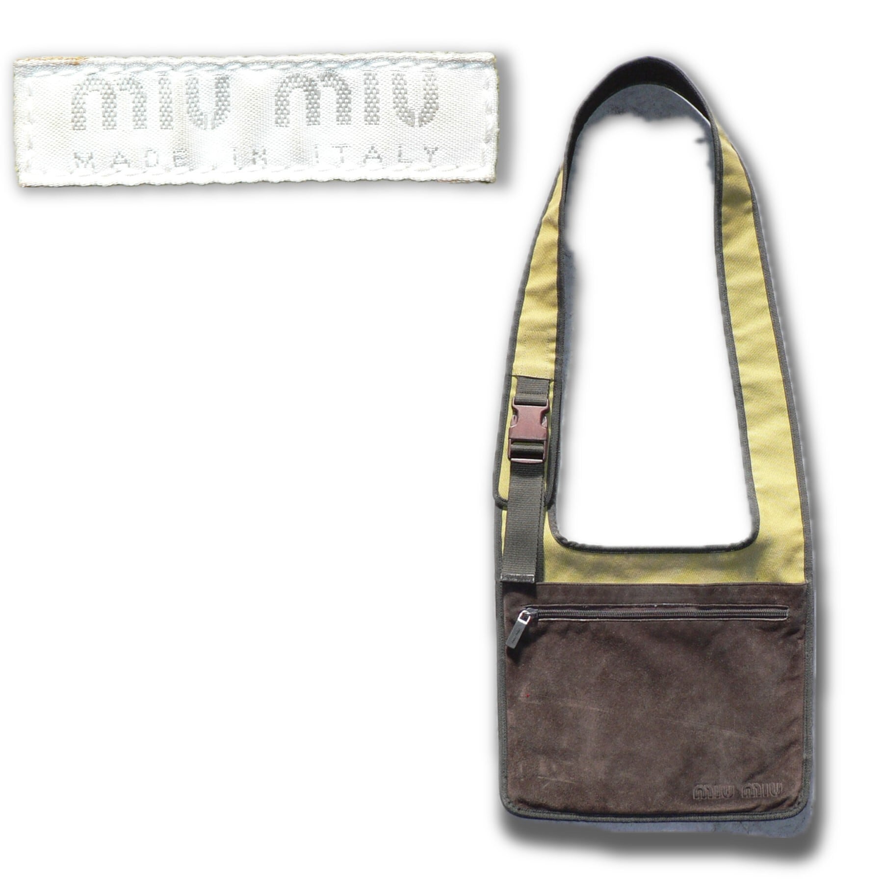1999ss】MIU MIU suede brown shoulder bag archive | 八朔堂 古着