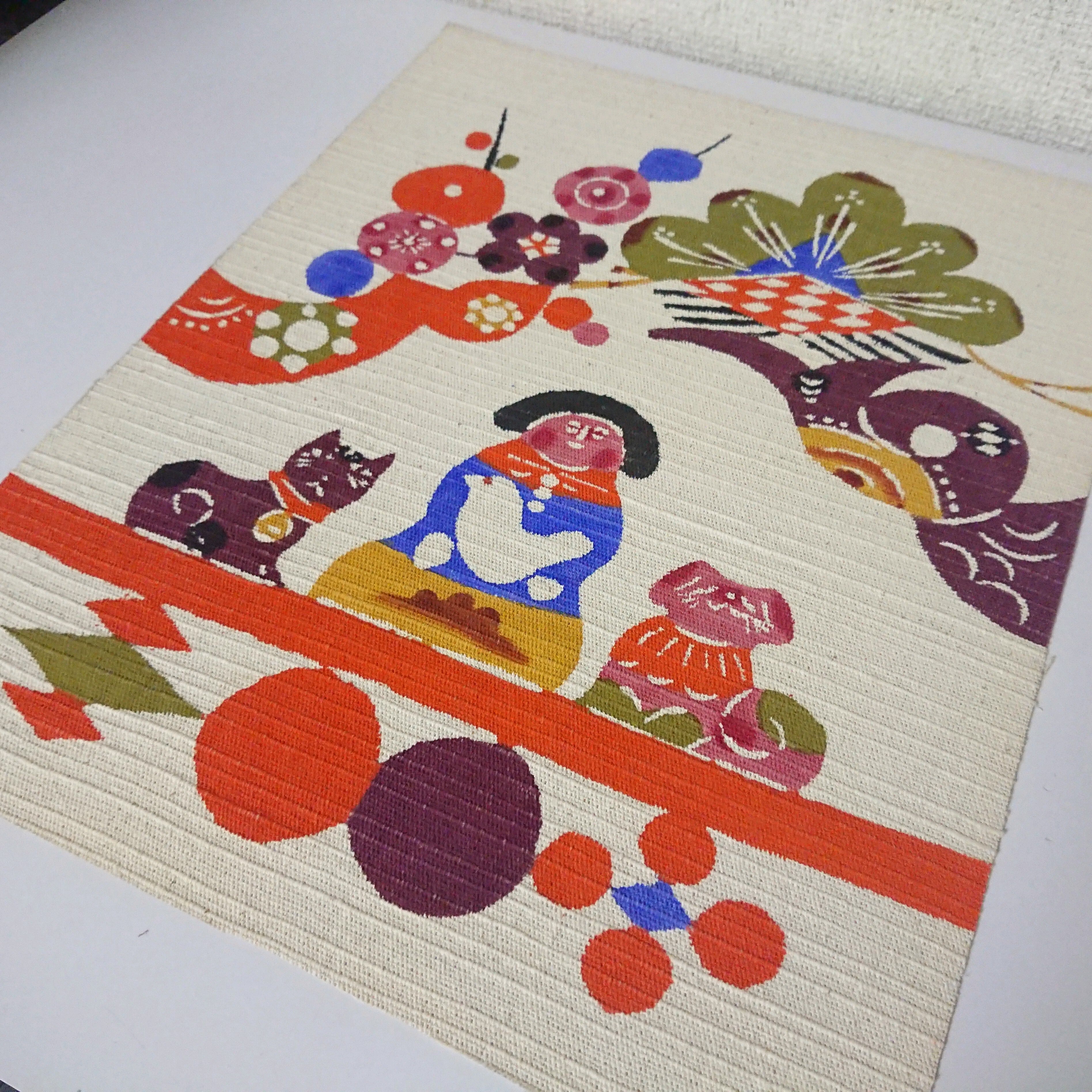 染色家 柚木沙弥郎作 型染絵 染色画 額装 民藝 | coshiki