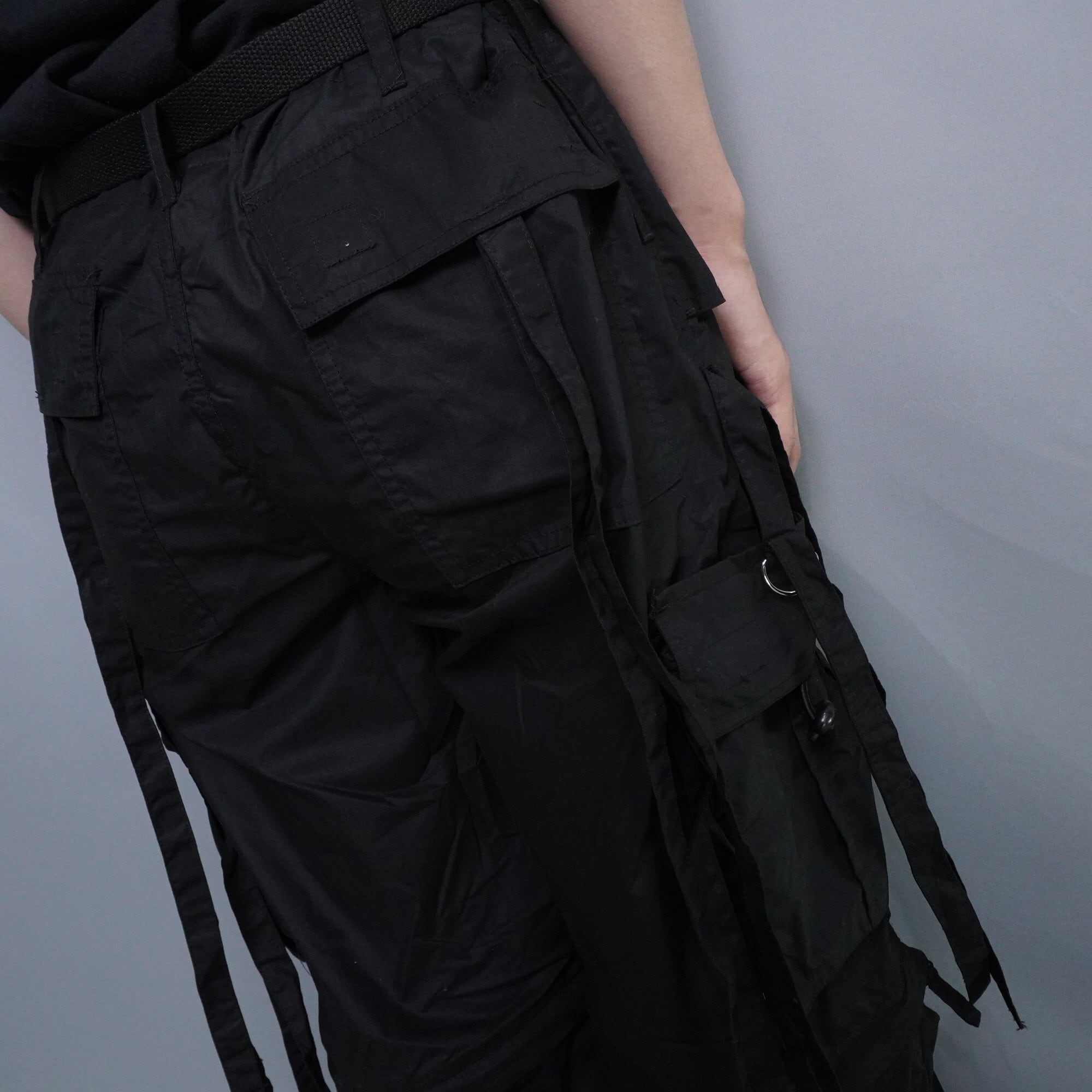 UK LABEL】 Techno pants military テクノパンツ ブラック | ブランド