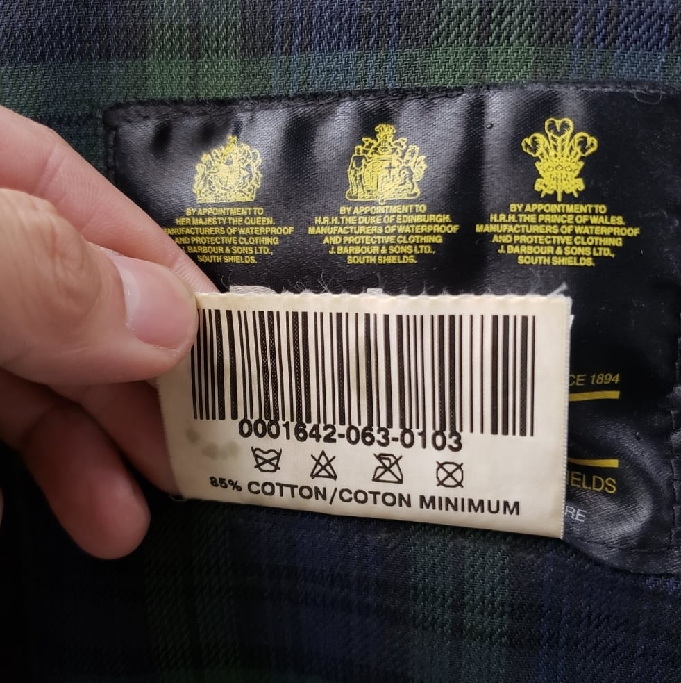 希少！ 黒！ 旧3ワラント Barbour 