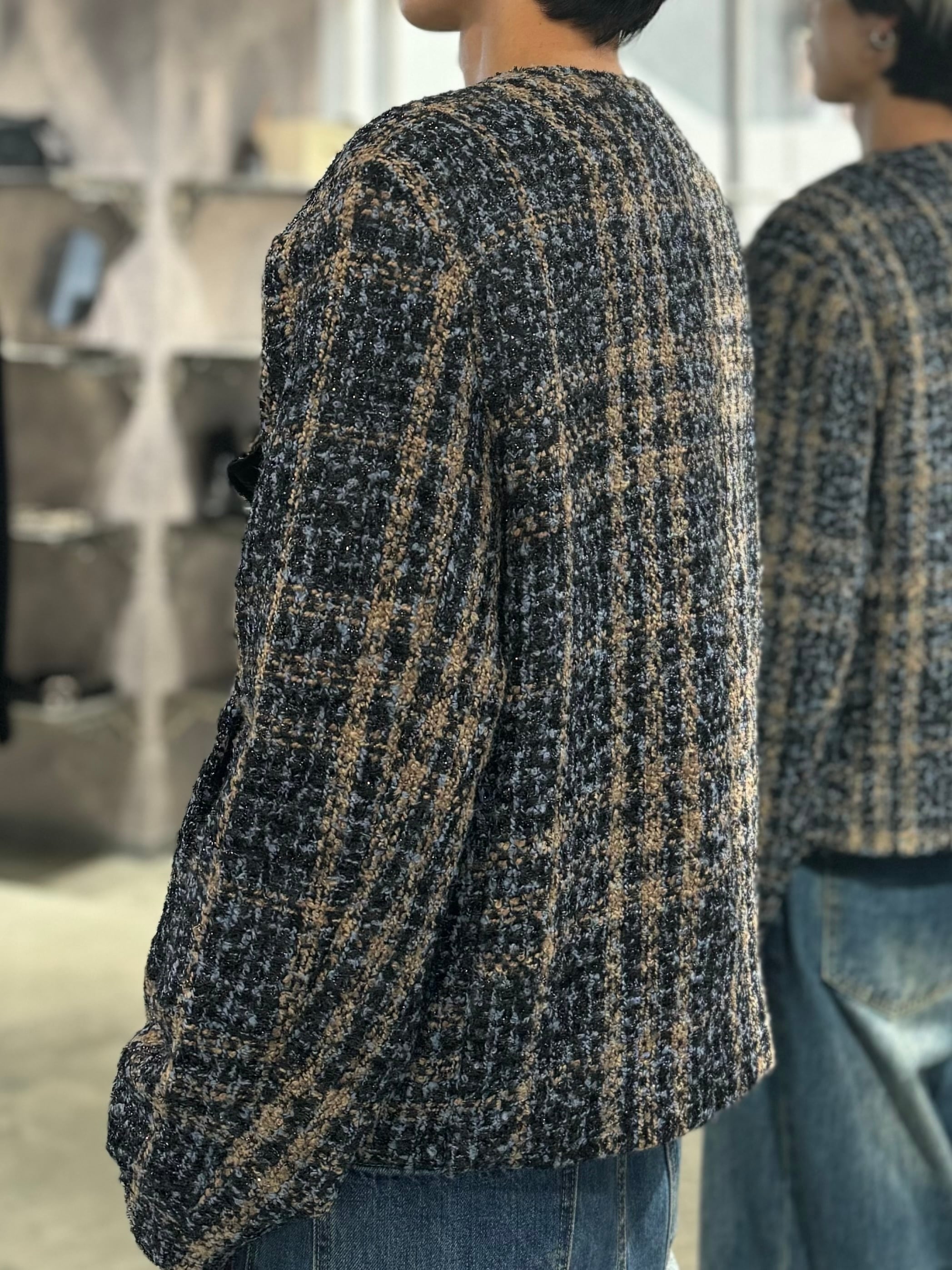 ALUDE SELECT】blue chuck tweed jacket | 【ALUDE】韓国メンズ
