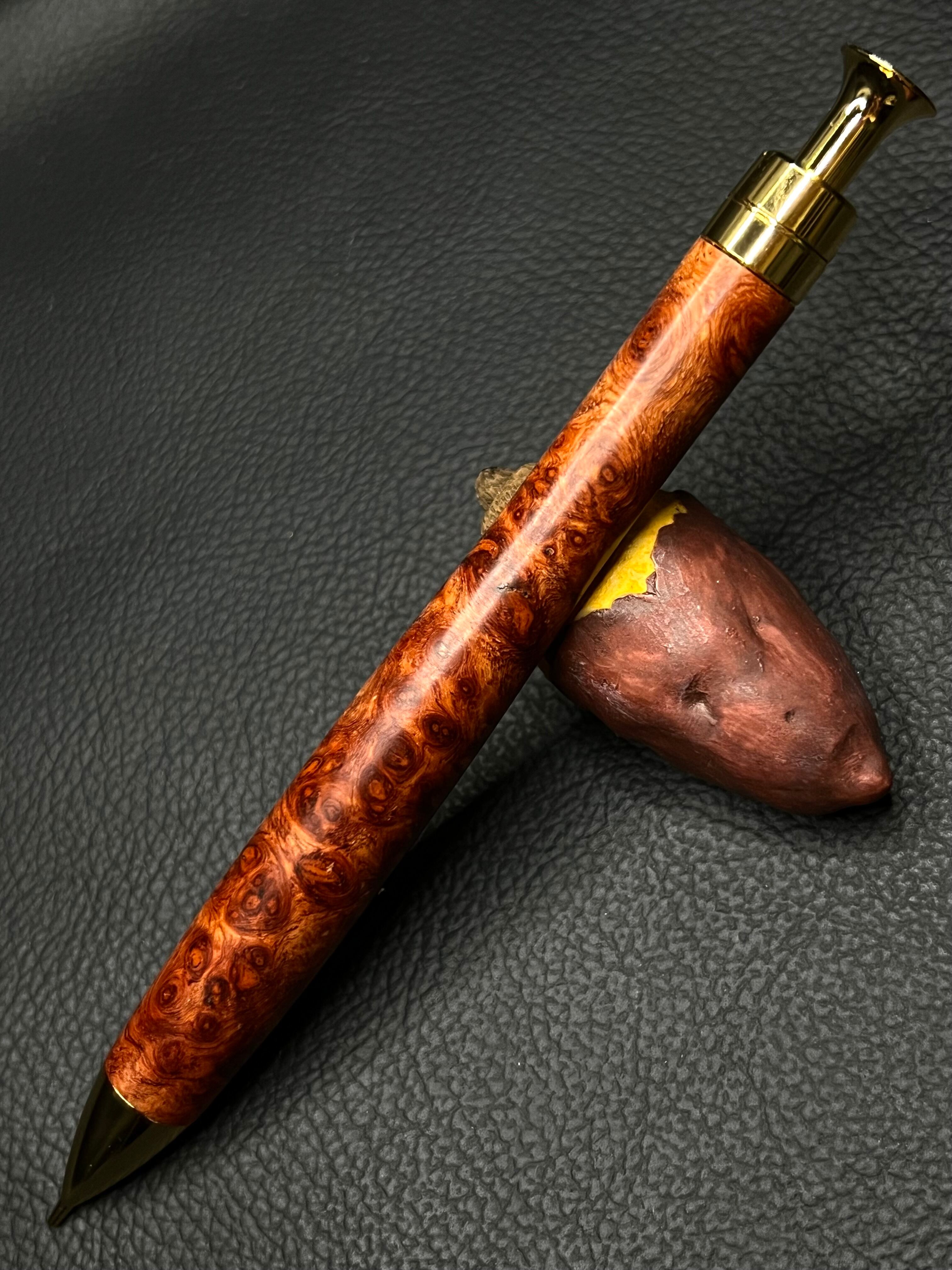 22 極上＋花梨瘤 ゴールド金具 0.5シャープペンシル orボールペン