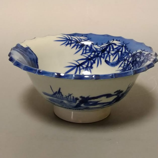古伊万里 染付 竹虎図 鉢 生活骨董 暮らしの骨董 アンティーク 盛鉢 輪