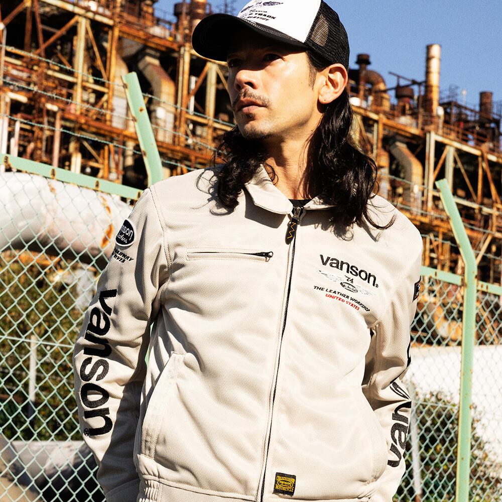 vanson メッシュジャケット 2XL 夏用 ライダーズジャケット