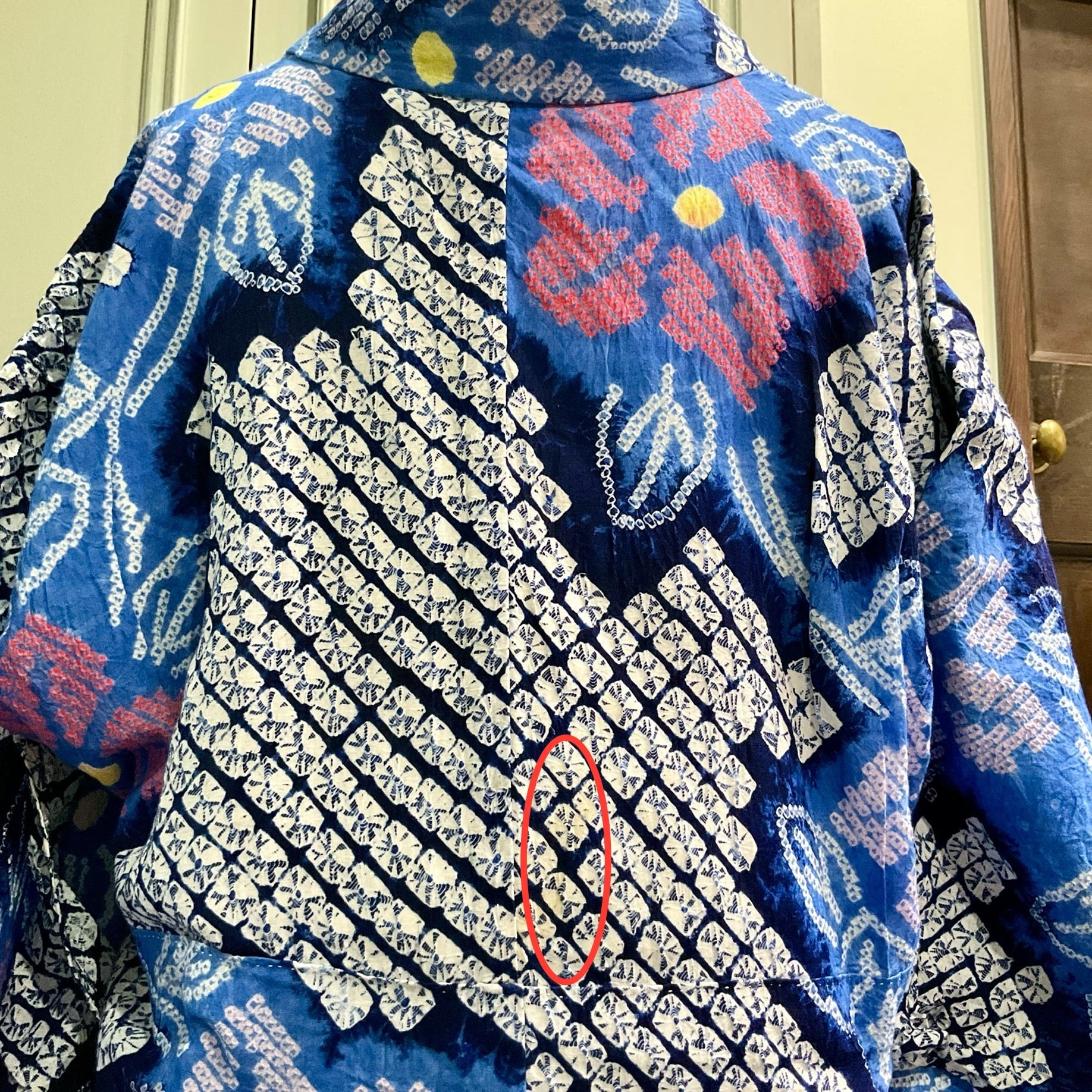 long＊五感の涼＊有松鳴海絞り浴衣 ネイビー 花 A727 | kimono tento