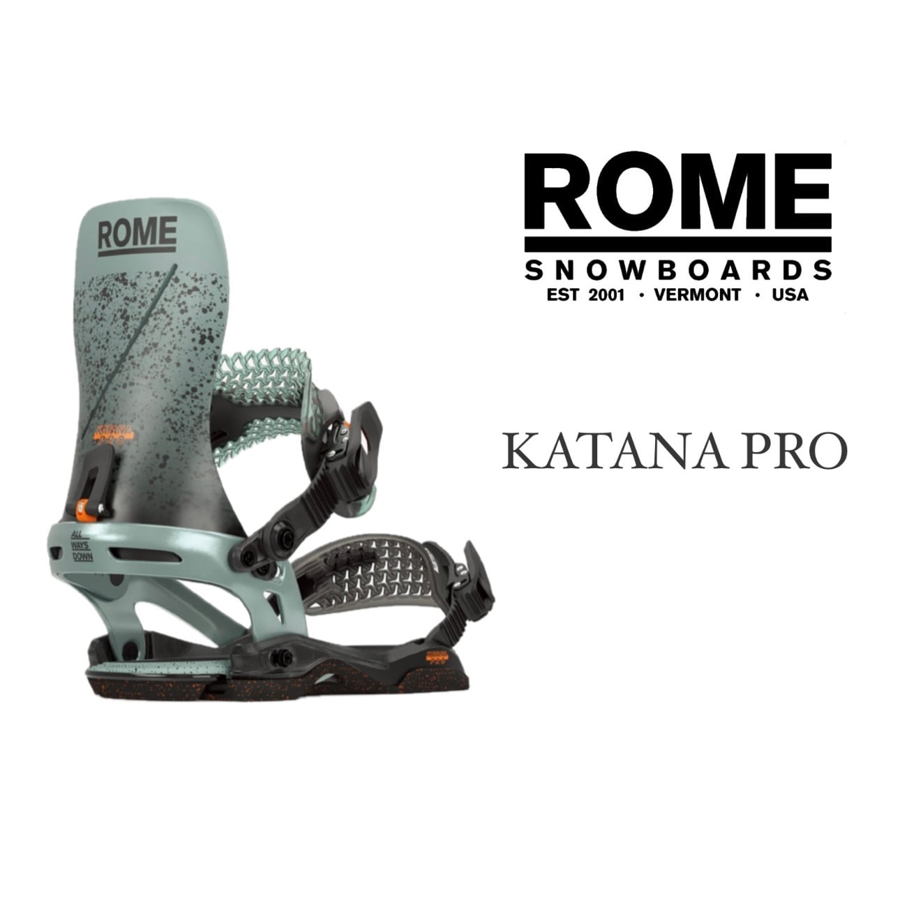 24-25モデル . ROME SDS .『 KATANA PRO 』. SLATE GRAY/ORANGE