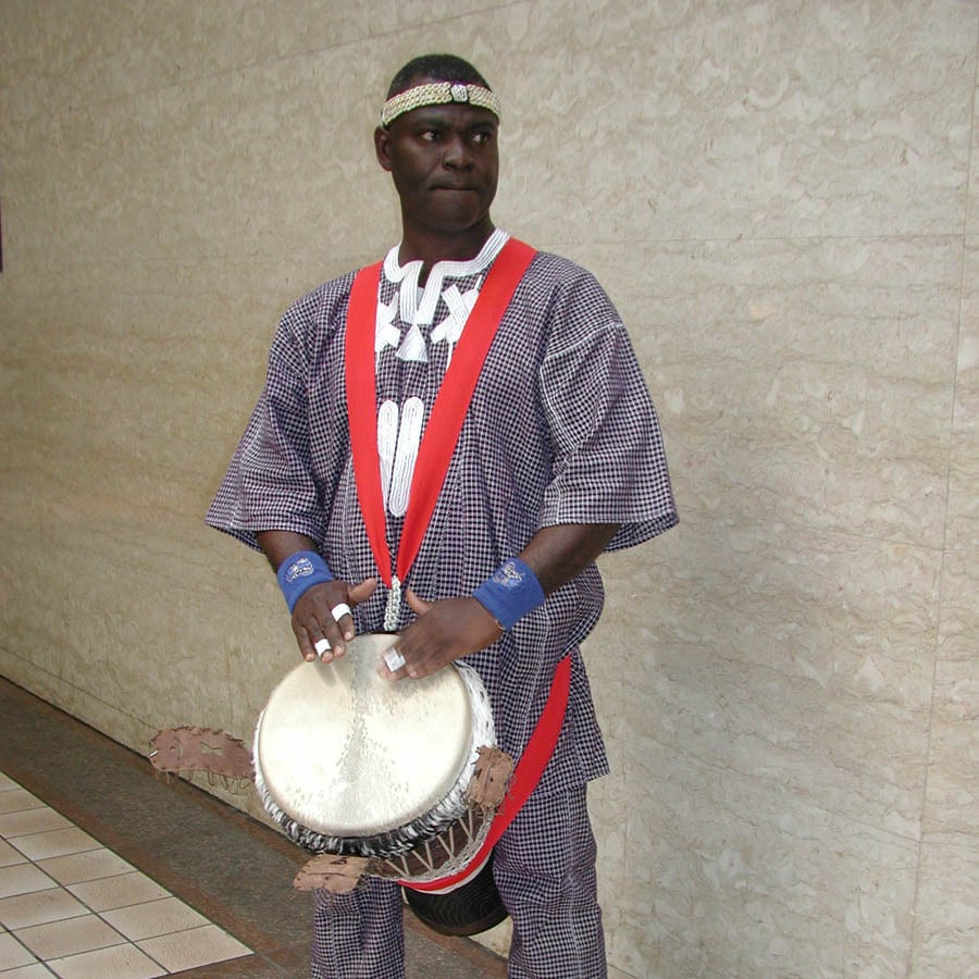 ジャンベ ストラップ 赤 バックル付 Djembe Strap Red Buckle