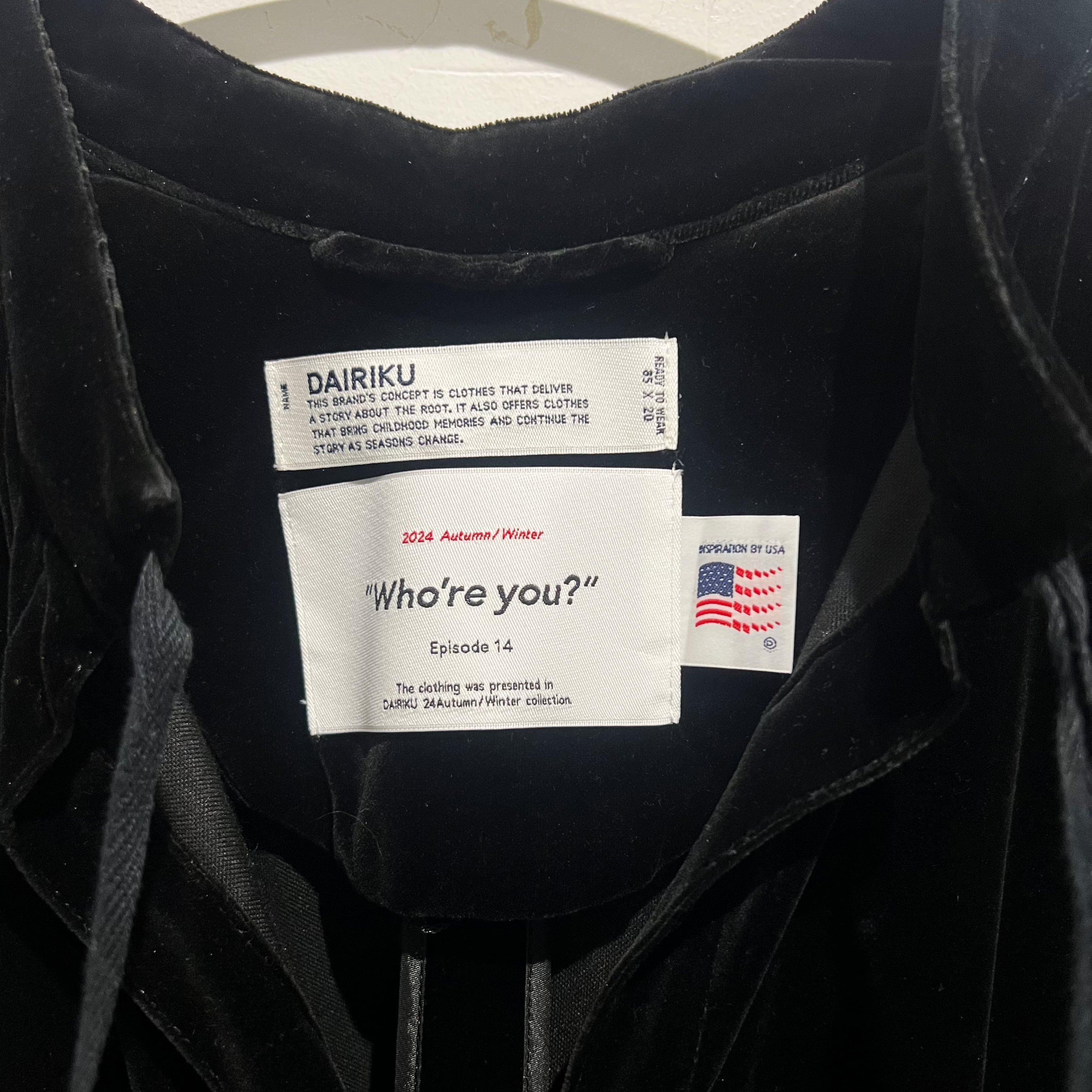 DAIRIKU ダイリク 24AW O-10 Frank-N-Furter Doctor Coat ベロア