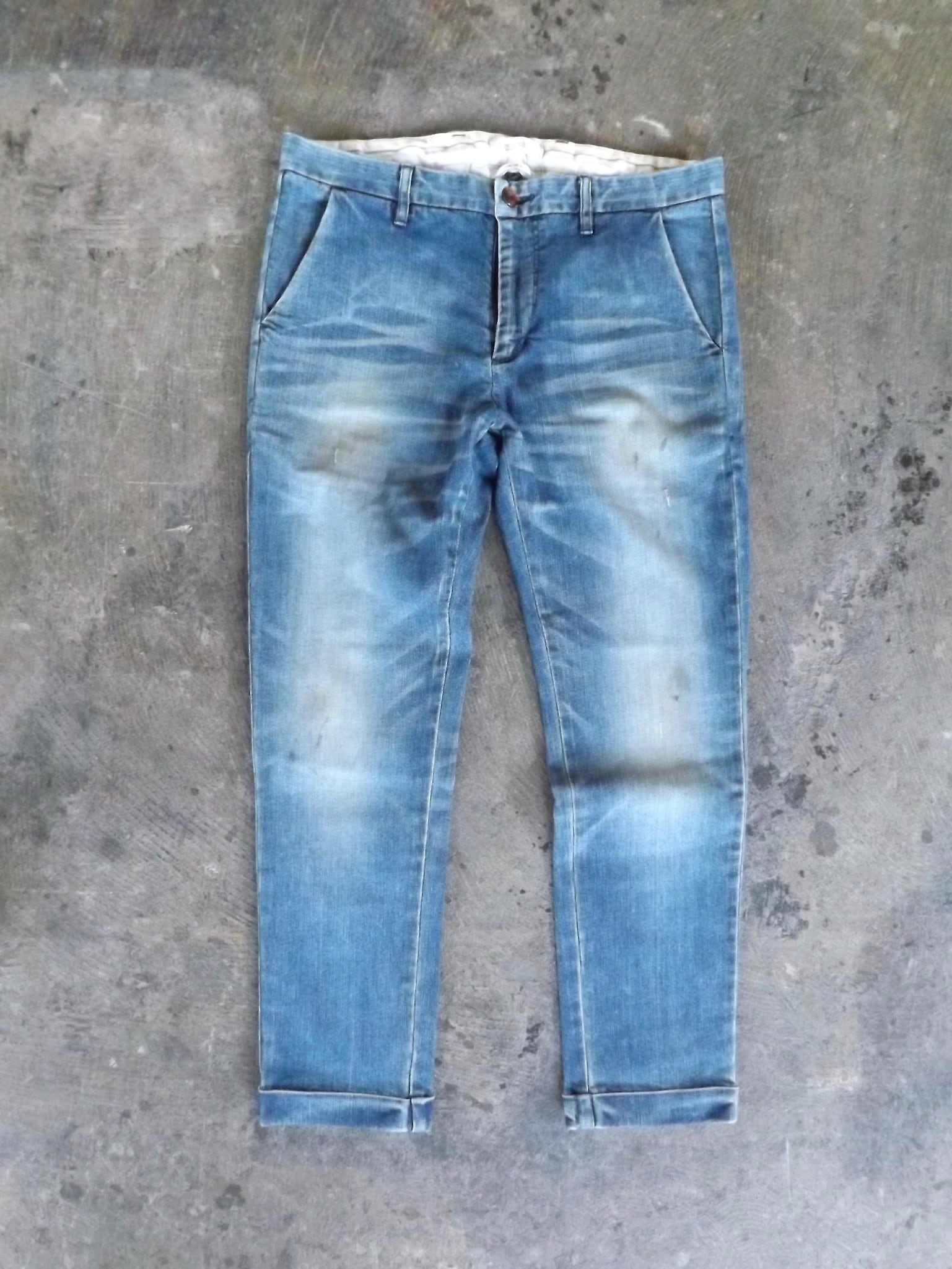 Men's [ CM005-5500 ] デニムトラウザーズ [Vintage Ocean wash ブルー