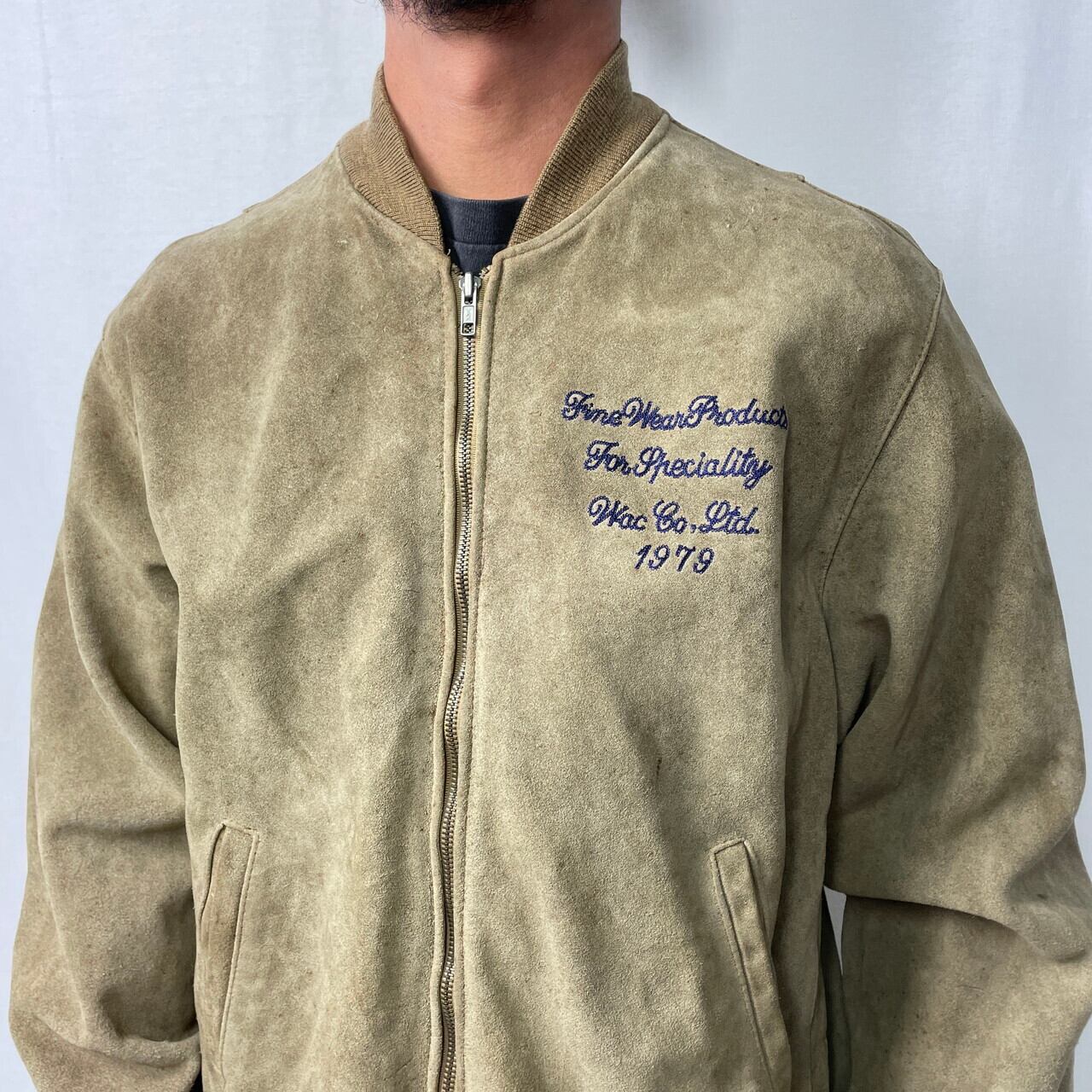 80〜90年代 WELCOME TO ATOMIC CITY レザーブルゾン スポーツ