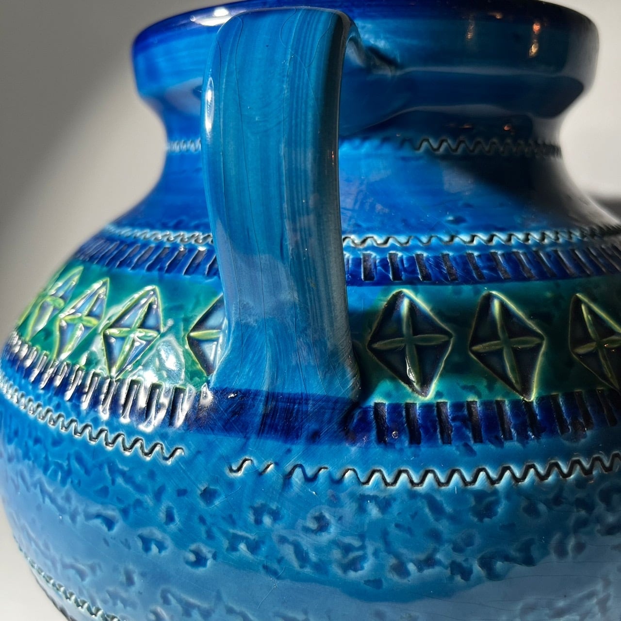 Vintage FLAVIA BITOSSI Rimini Blue Series Flower Vase Made In