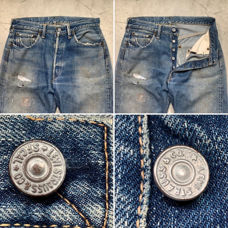 50's~ LEVI'S リーバイス 501XX デニムパンツ オリジナル 革パッチ最終
