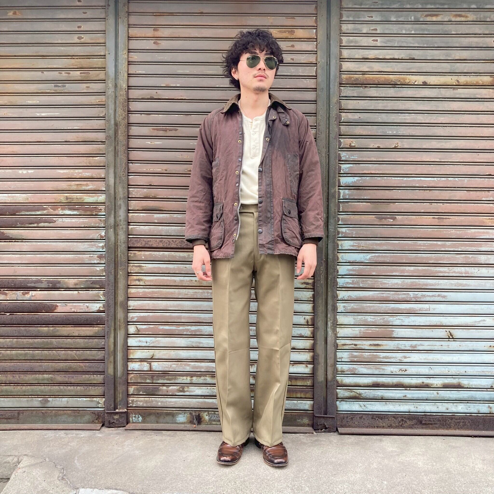 貴重 XS 英国製 90s バブアー BARBOUR ビデイル BEDALE オイル