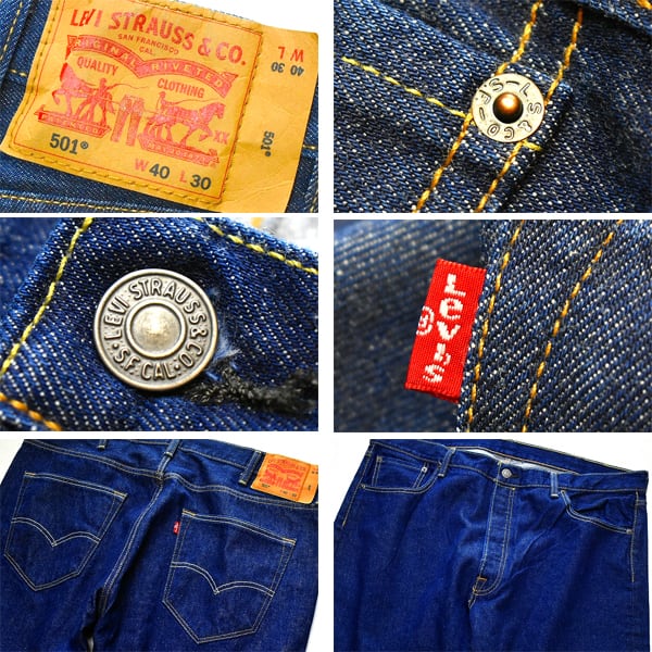 1点物◇メキシコ製リーバイス501ジーンズ濃紺デニムパンツ古着メンズ