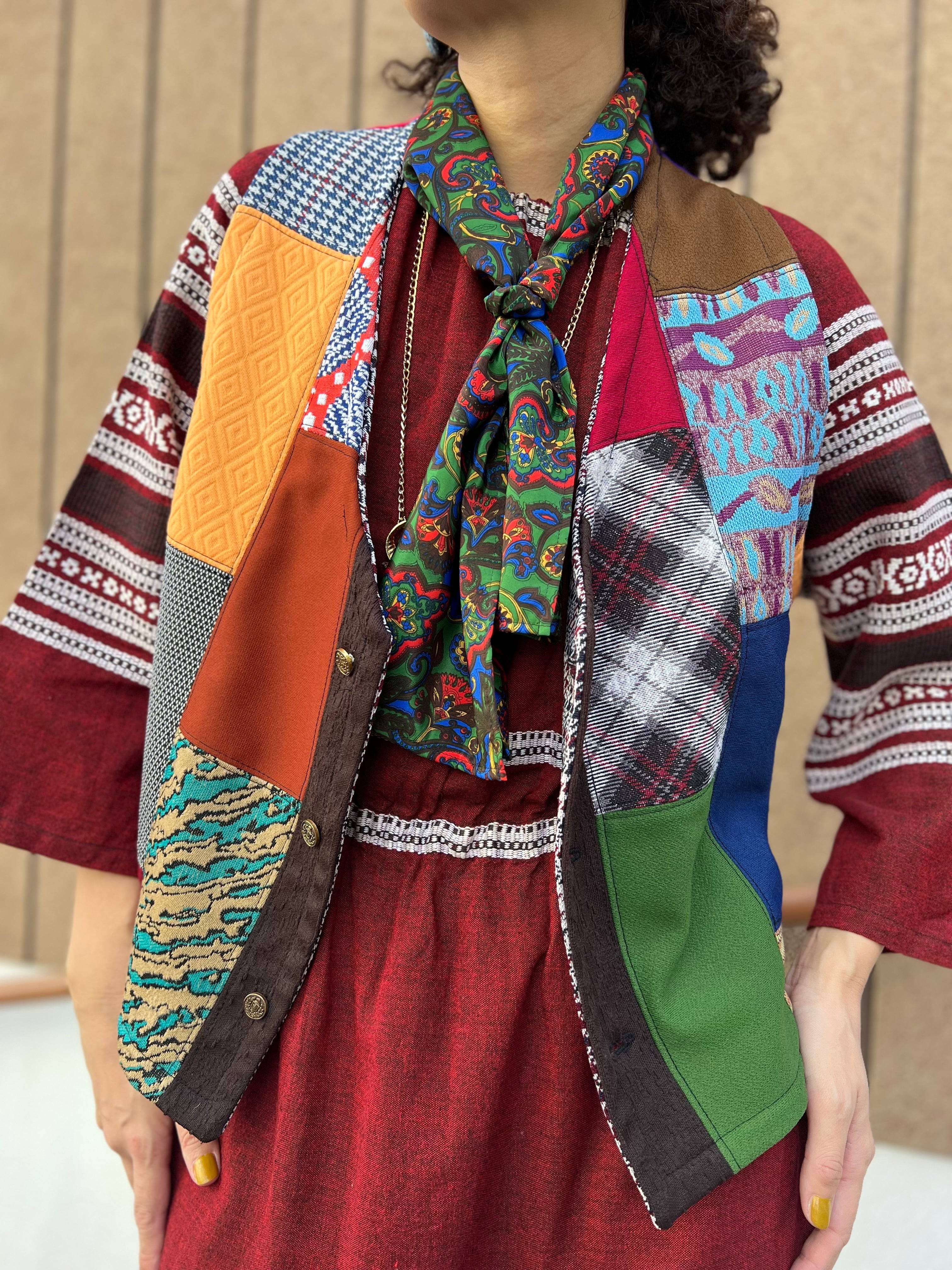 Reversible Vintage patchwork vest ( ヴィンテージ リバーシブル
