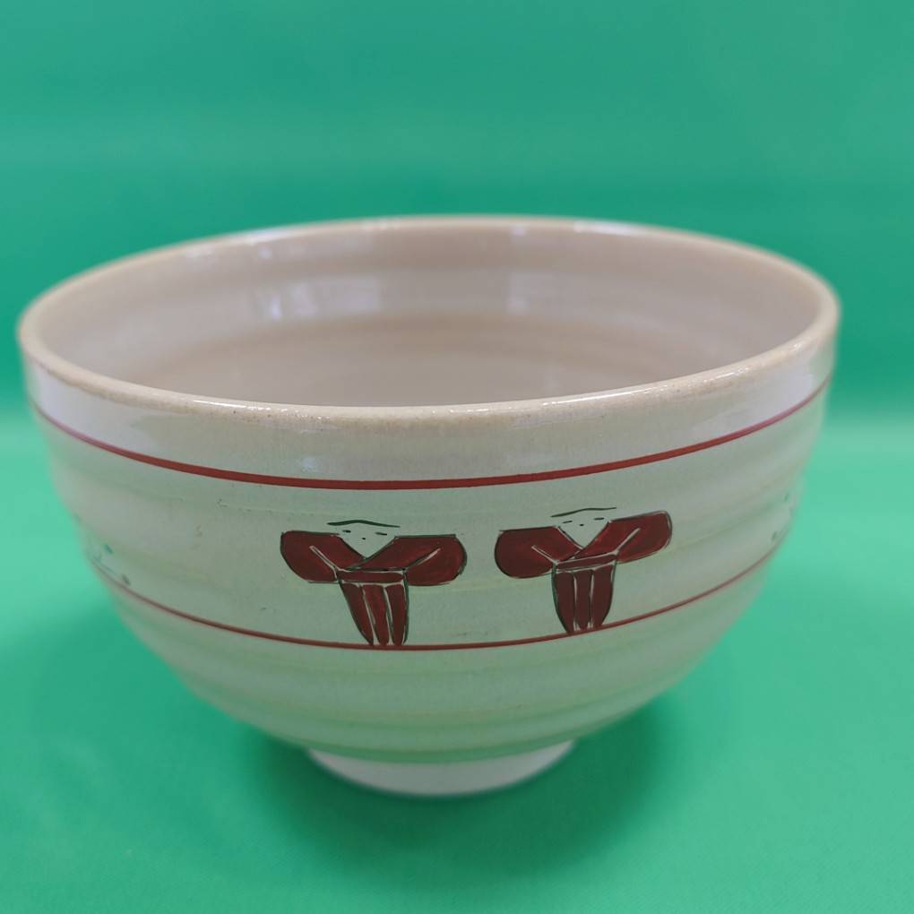 奈良絵茶碗（丸型）【大塩昭山 赤膚焼 茶碗 奈良絵】 | きてみてならSHOP