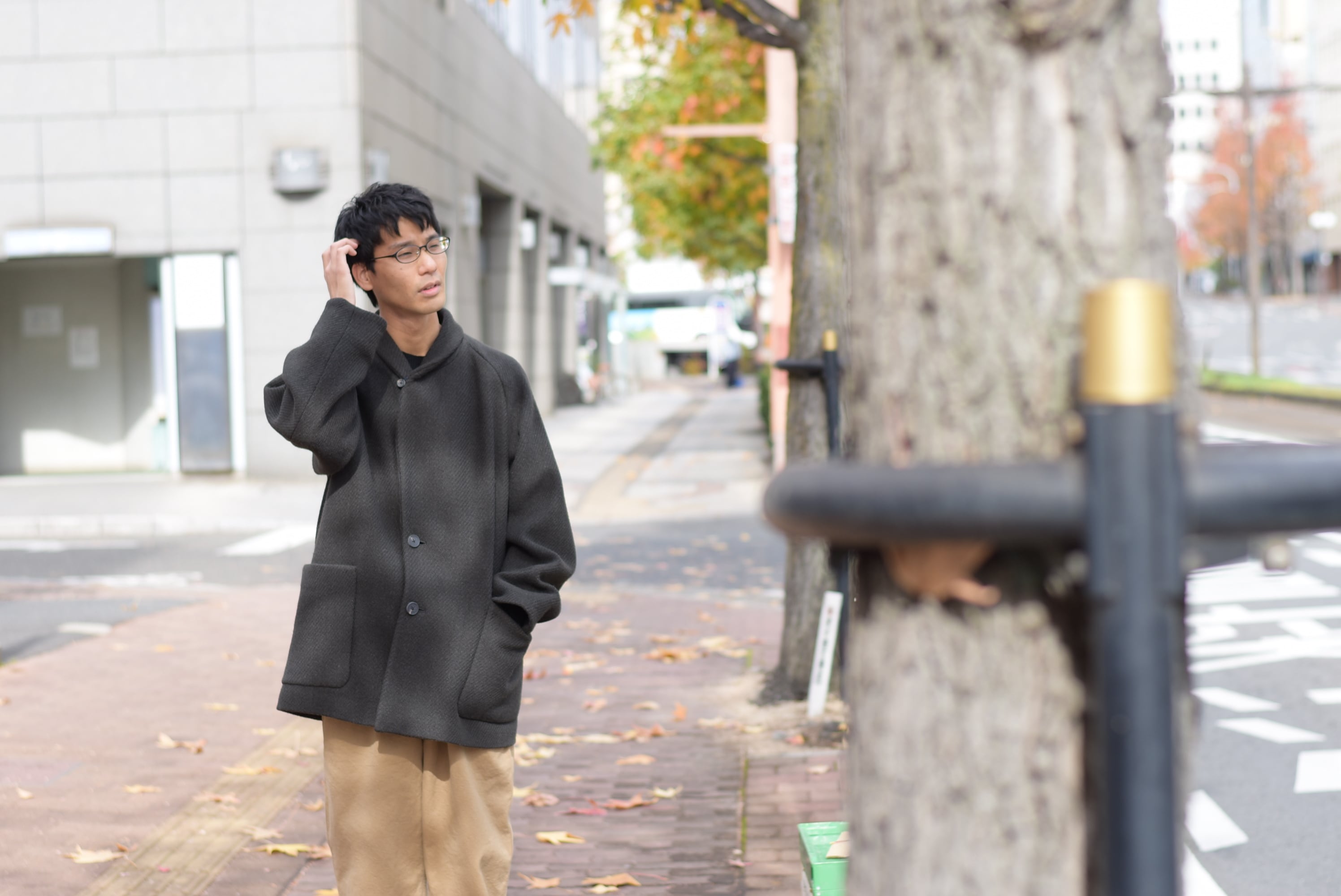 Phlannèl】Wool Roving Twill Short Coat(Men's) | theater(シアター)