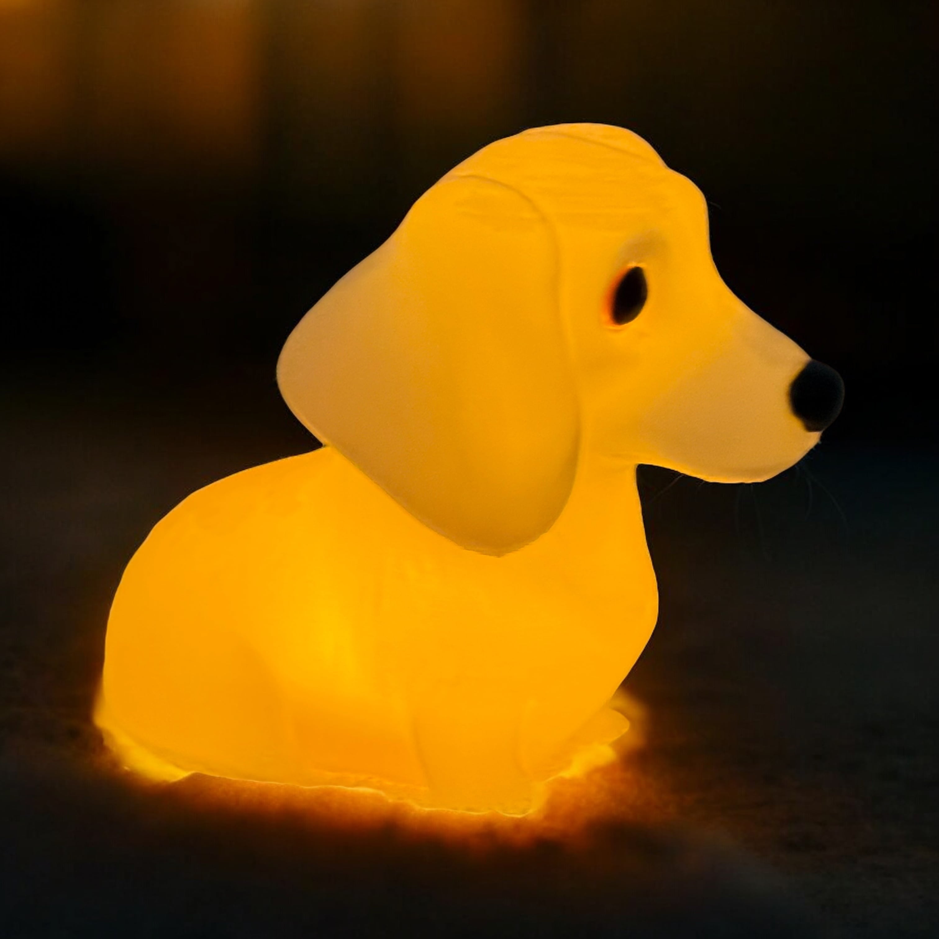 ダックスフンド 光るインテリアオブジェ 明滅式LEDキャンドルライト