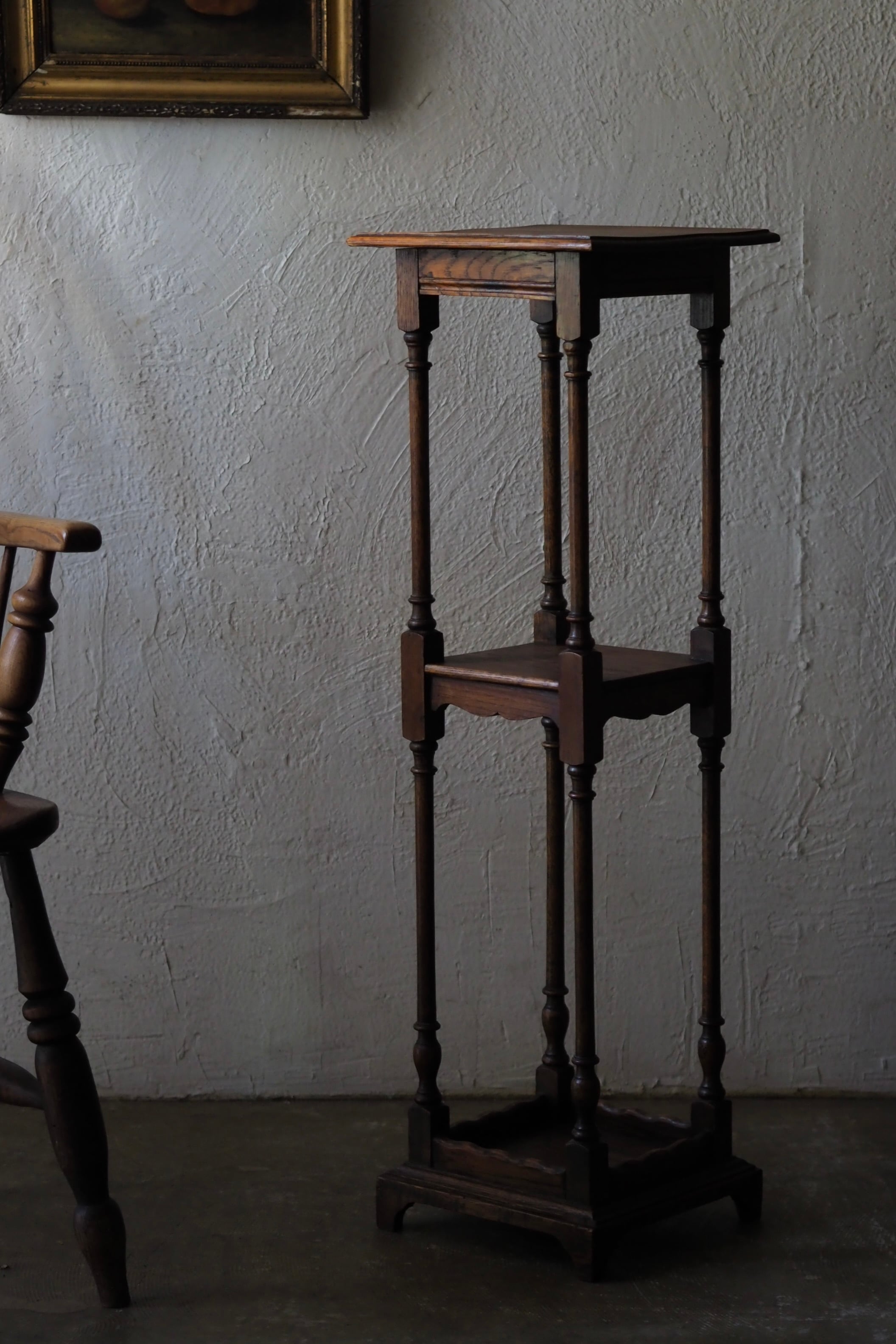 オーク展示台-antique oak display stand | アンティーク.ヴィンテージ
