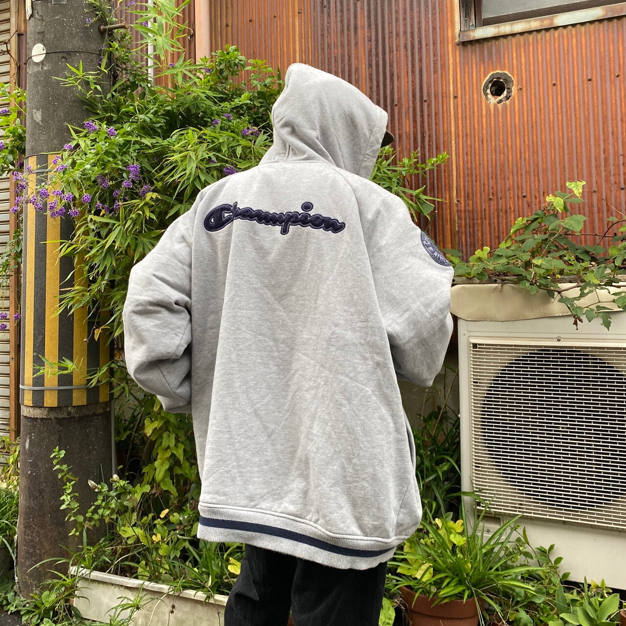 ビッグサイズ チャンピオン スウェット スタジャン メンズ4XL 古着