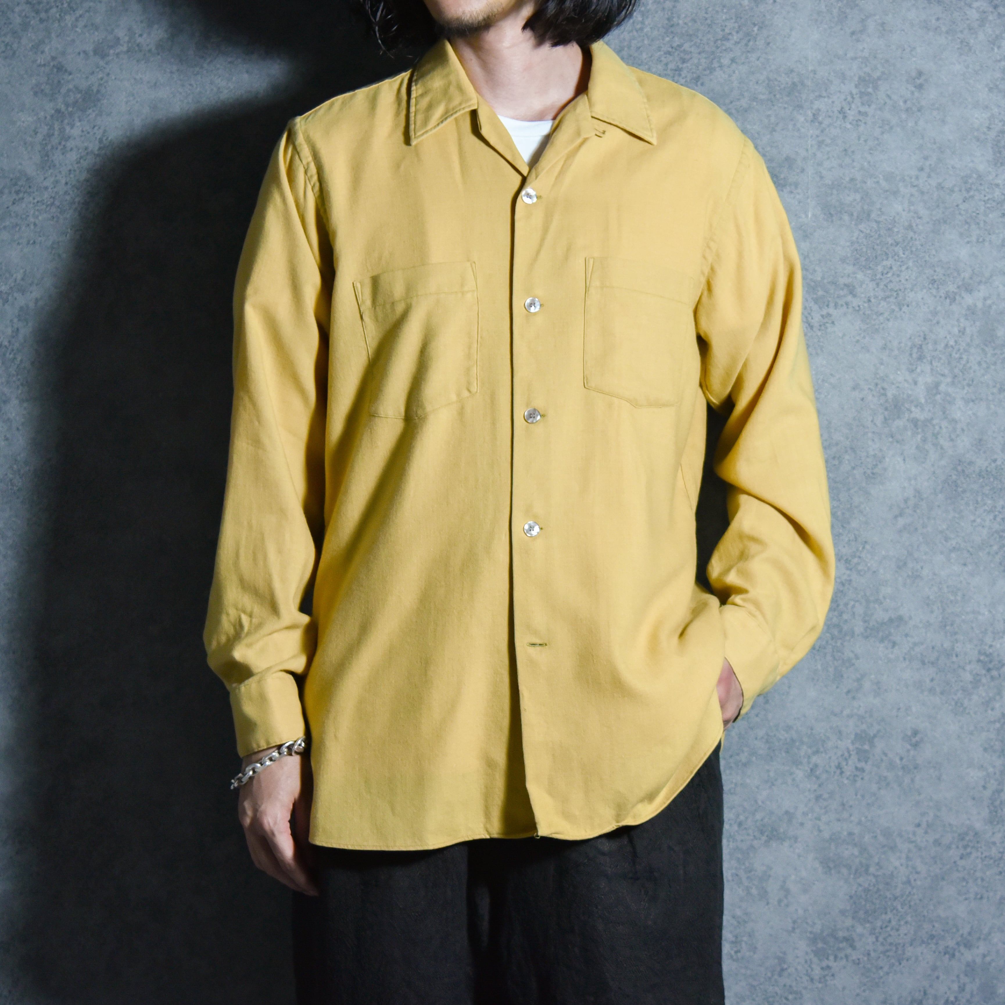 50-60s ARROW Viyella Wool Cotton Open Collar Shirts アロー ビエラ