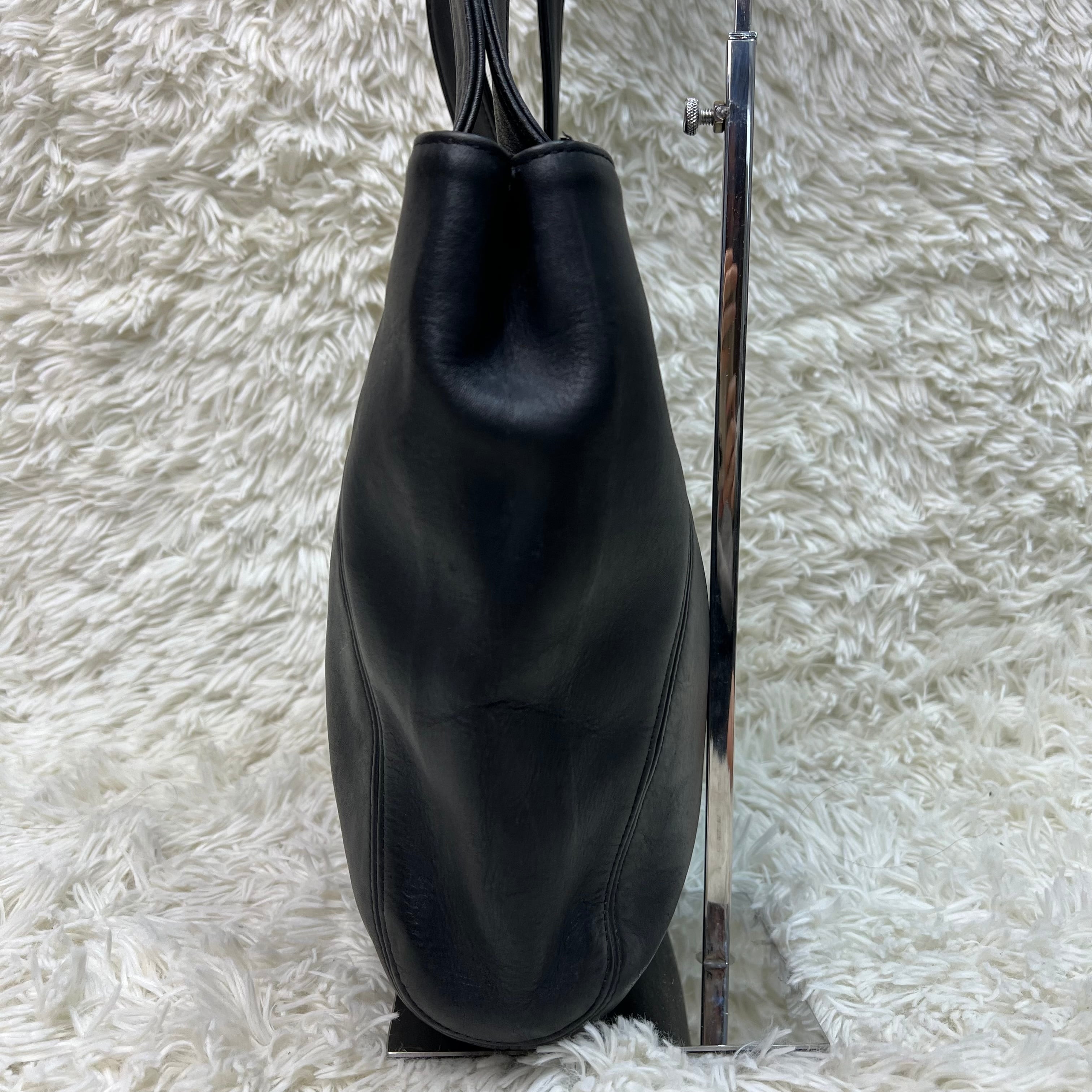 オールドコーチ レザートートバッグ 黒 ブラック OLD COACH 極美品 90