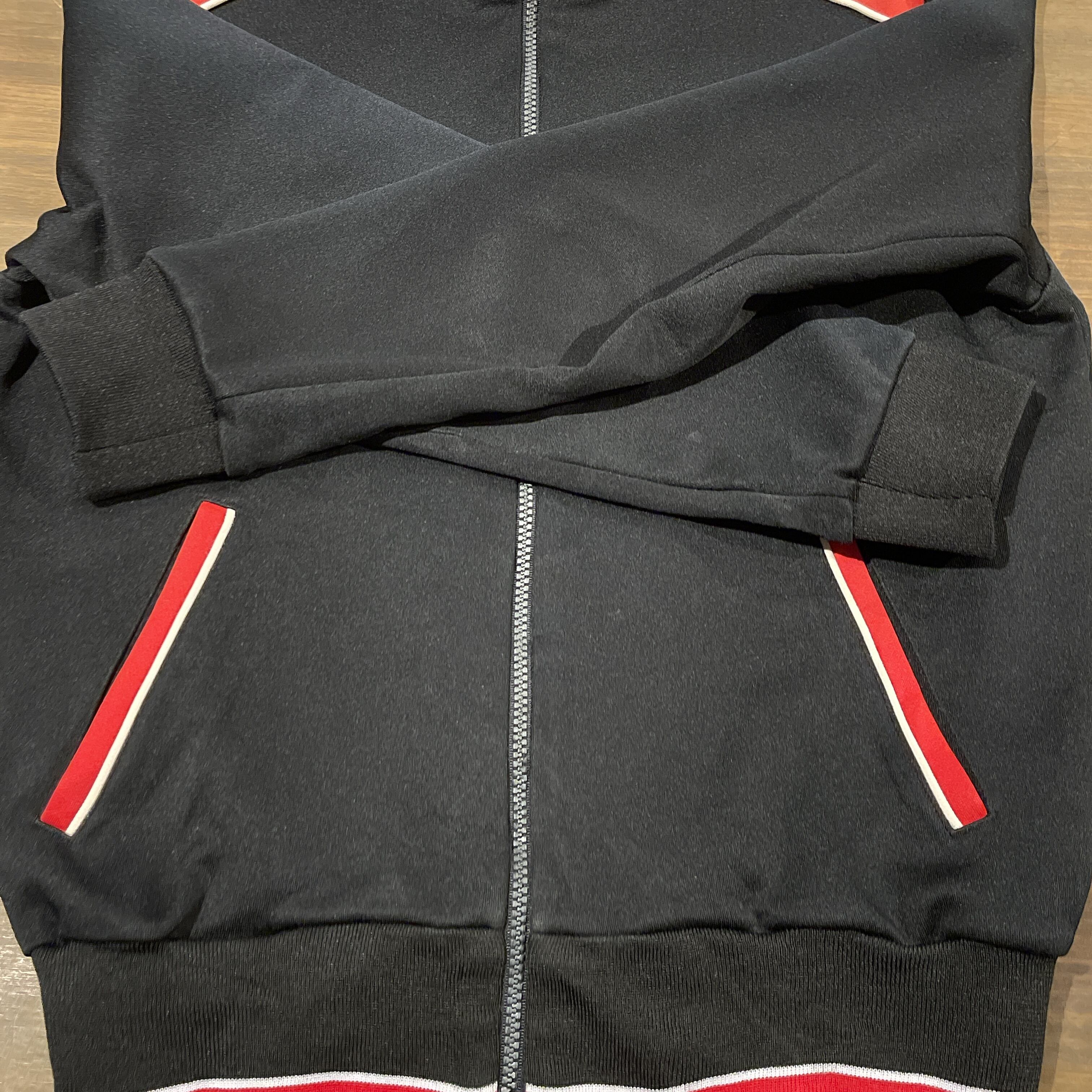 70s adidas アディダストラックジャケット D222 ブラック×レッド