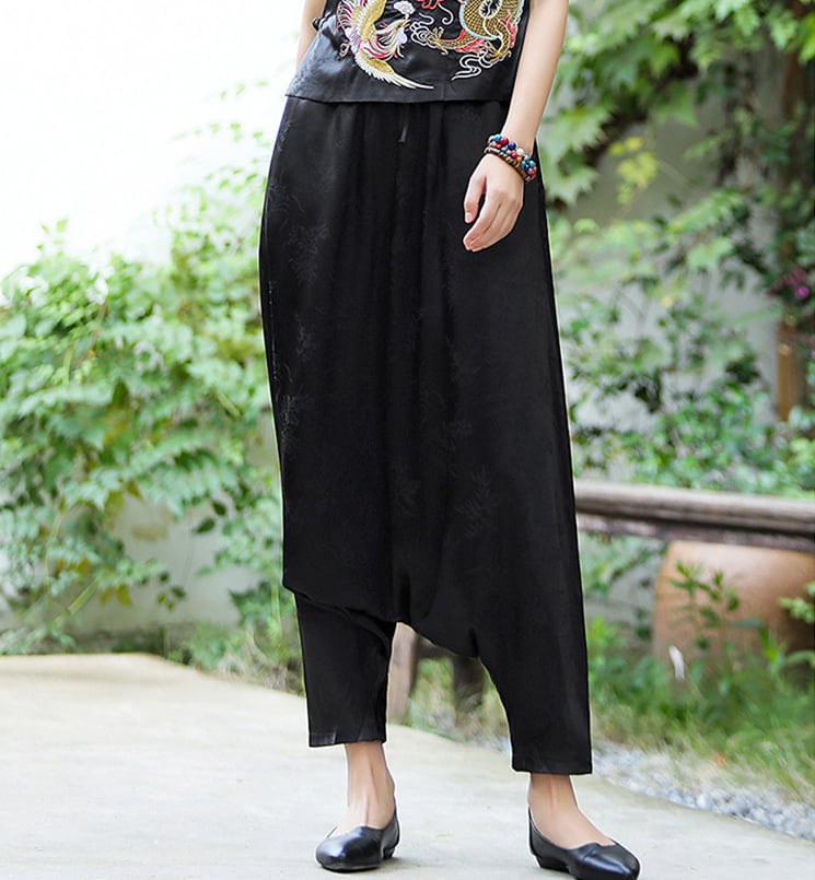 チャイナ サルエルパンツ ブラック zb155 | チャイナ服専門店のchai