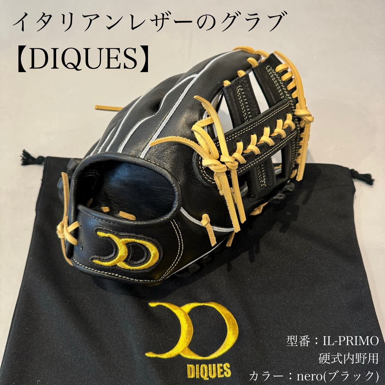 6,000円値引き】DIQUESディキュエス イタリアンレザーグラブ 内野用