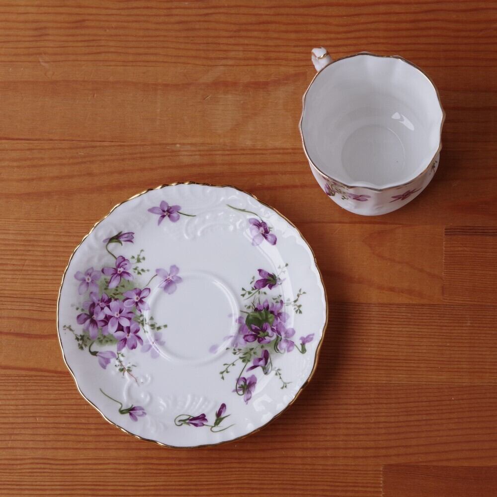 ハマースレイ ヴィクトリアンバイオレッツ すみれ花柄 コーヒーカップ