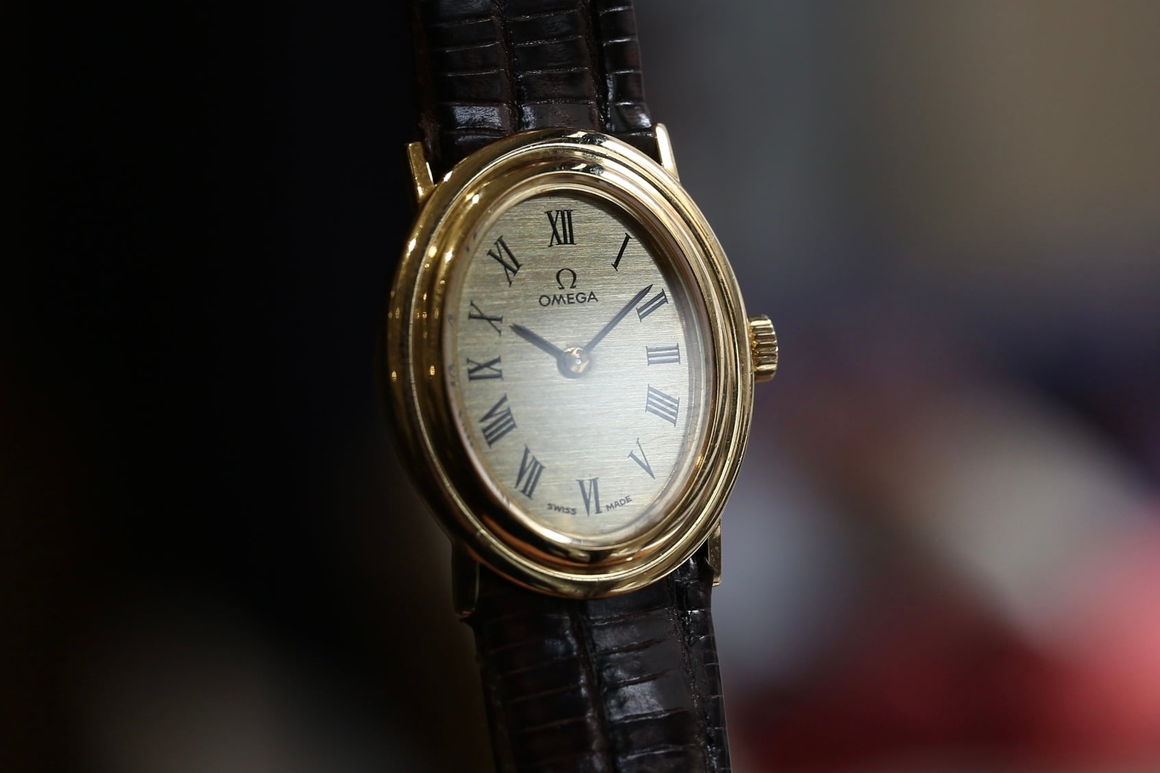 OMEGA】1971年製 オメガ デビル ローマン オーバル型 18金無垢