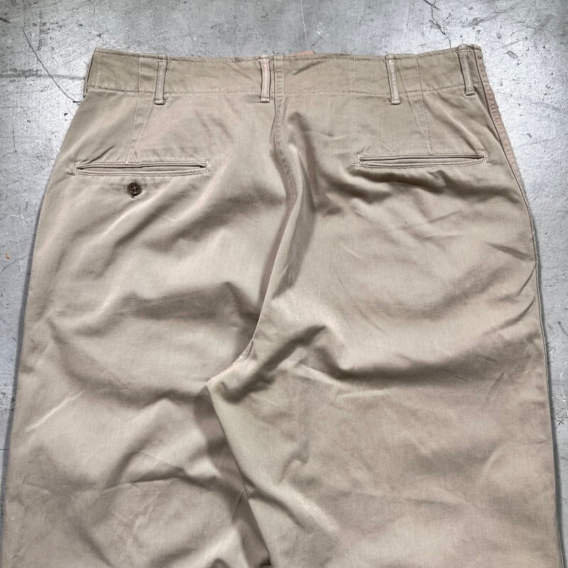 40's U.S.ARMY 45KHAKI チノトラウザーズ MIL-T-2064 サイドダブル