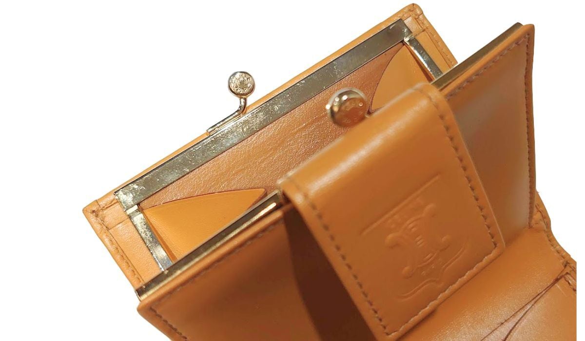 ヴィンテージ CELINE セリーヌ がま口 財布 二つ折り マカダムパターン
