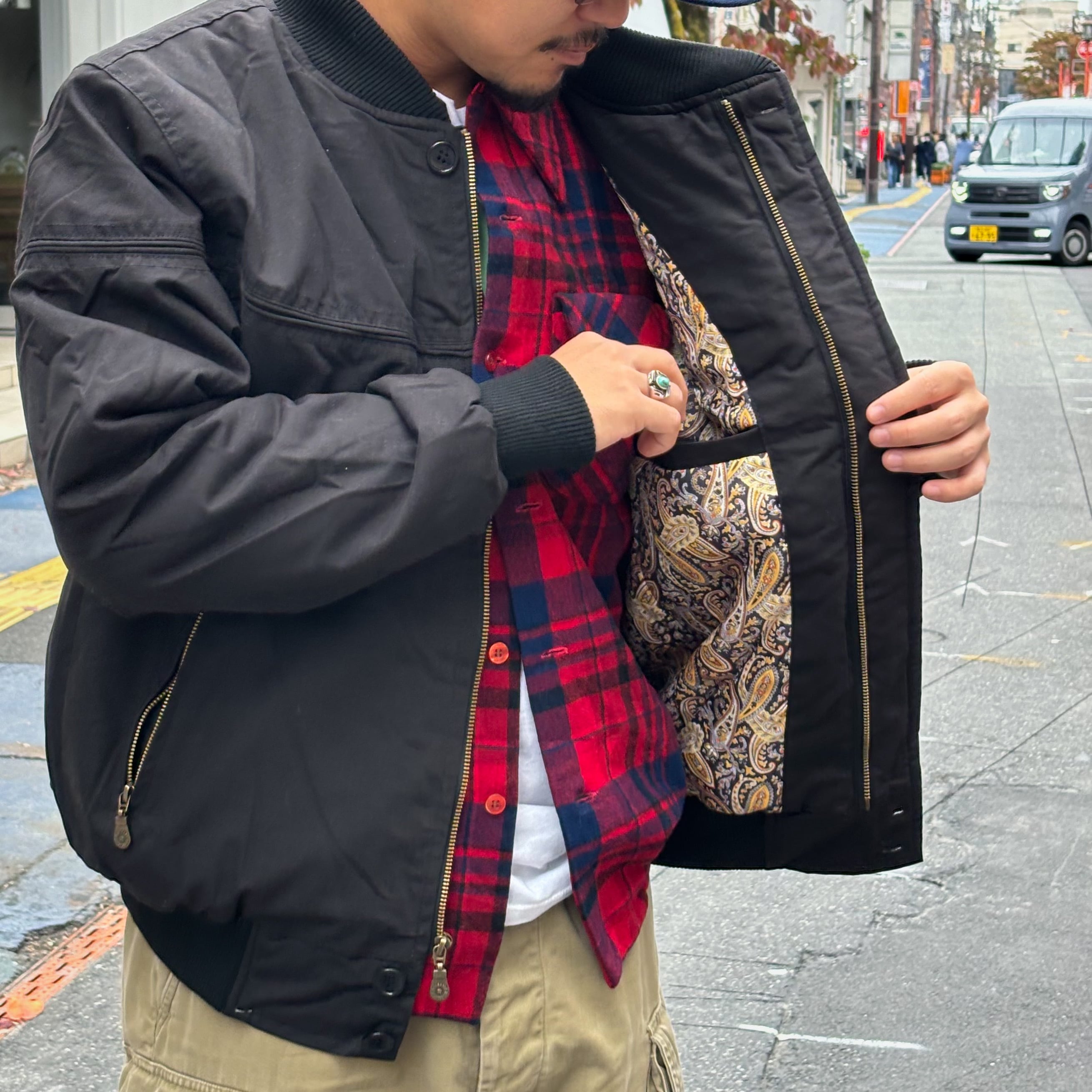 RENEGADE SPORTS Padded Nylon Lined Derby Jacket Black / レネゲード