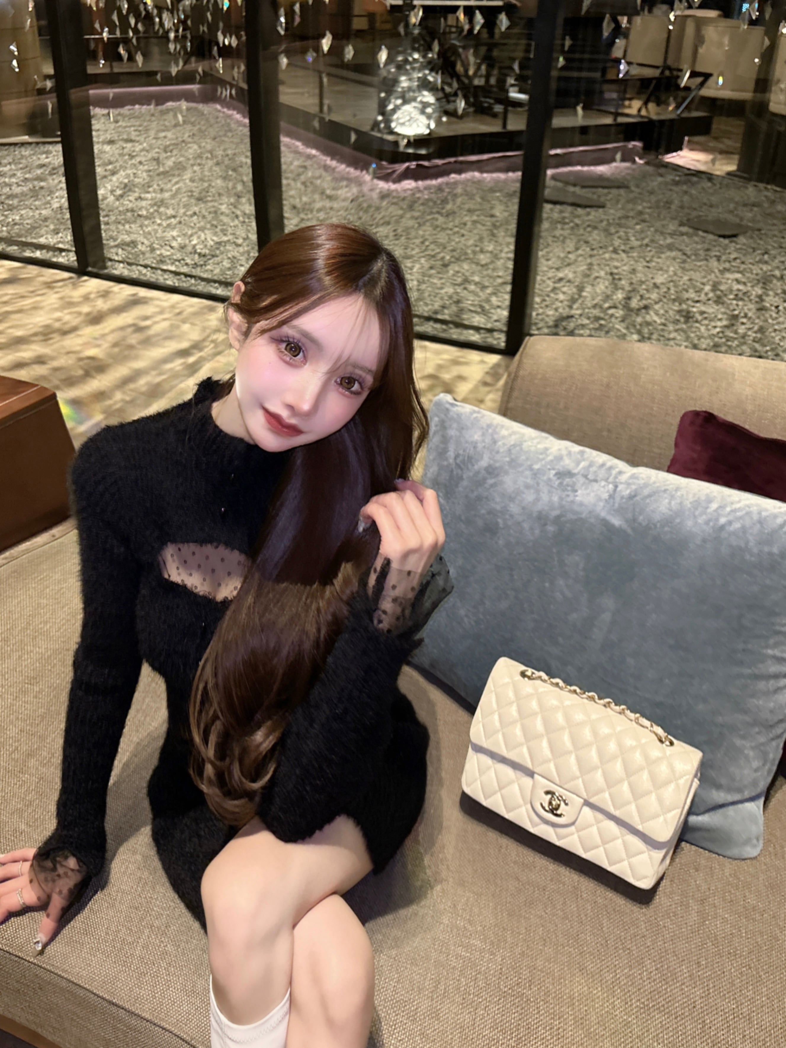 Lumignon original ♥ dot tulle knit mini op | Lumignon