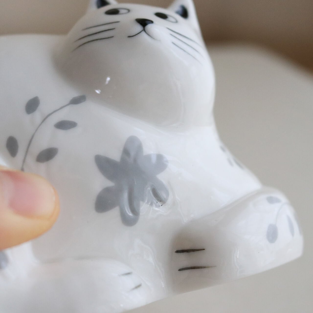 ねこの貯金箱 Zappy ＊ ナチュラル かわいい 猫 ネコ 置物 陶器