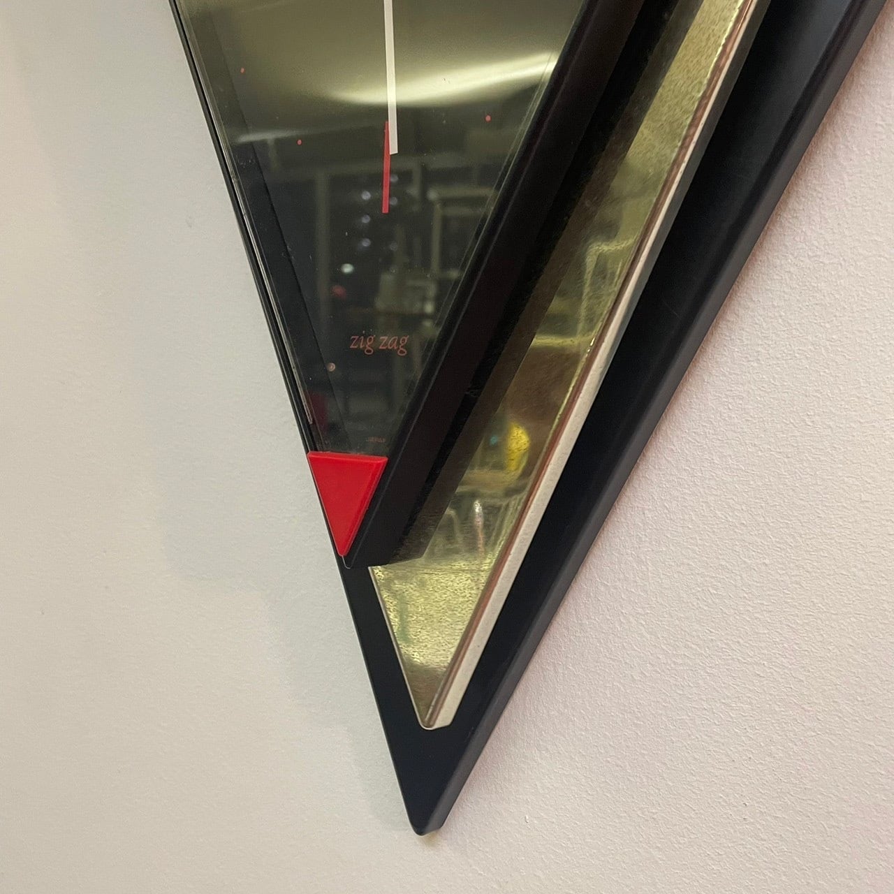 Vintage 80's SEIKO Postmodern Design Triangle Wall Clock 