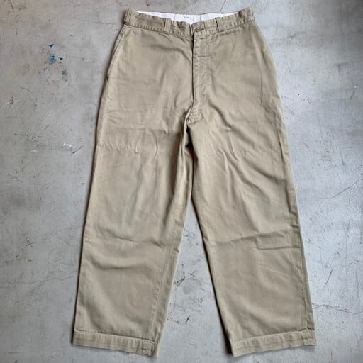 60's U.S.ARMY チノトラウザーズ ベージュ チノパン ジッパーフライ