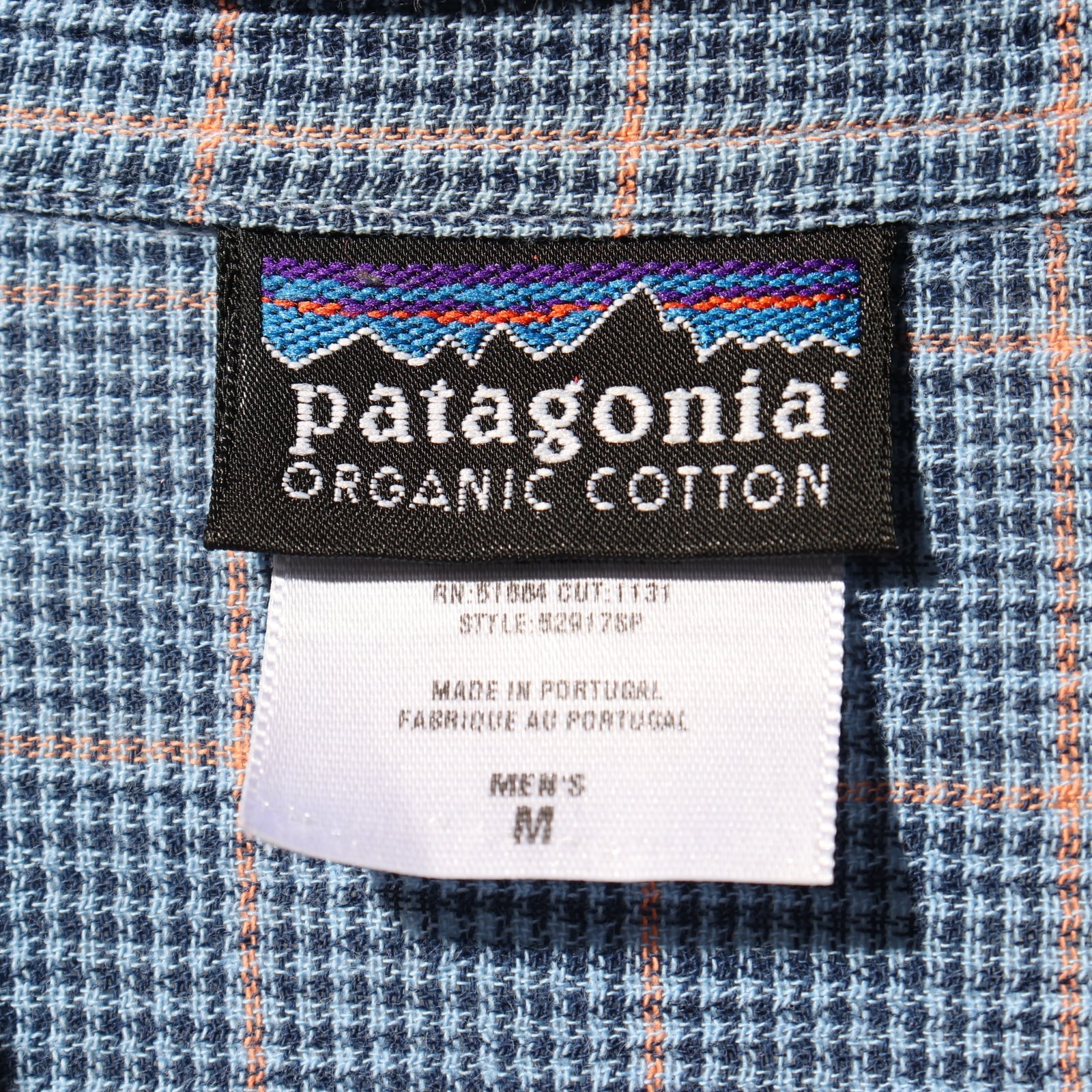美品 M 青 Patagonia A/C Yarn Dyed Shirt ポルトガル製 パタゴニア