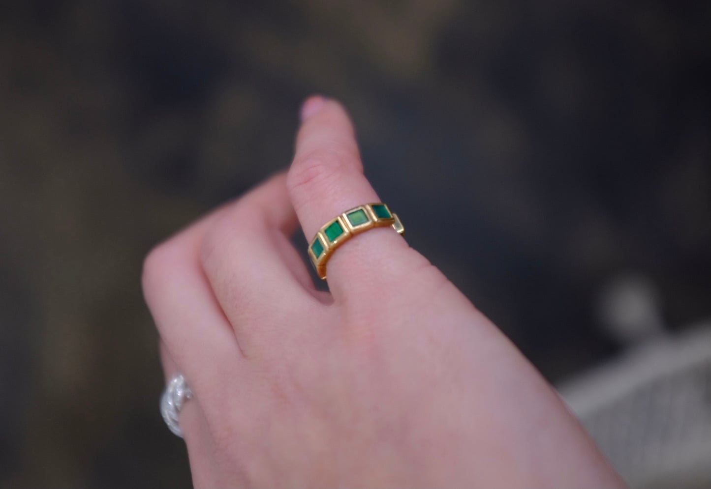 R.ALAGAN]SMALL TILE RING / GREEN | YES-姫路の美容院と服のお店YES
