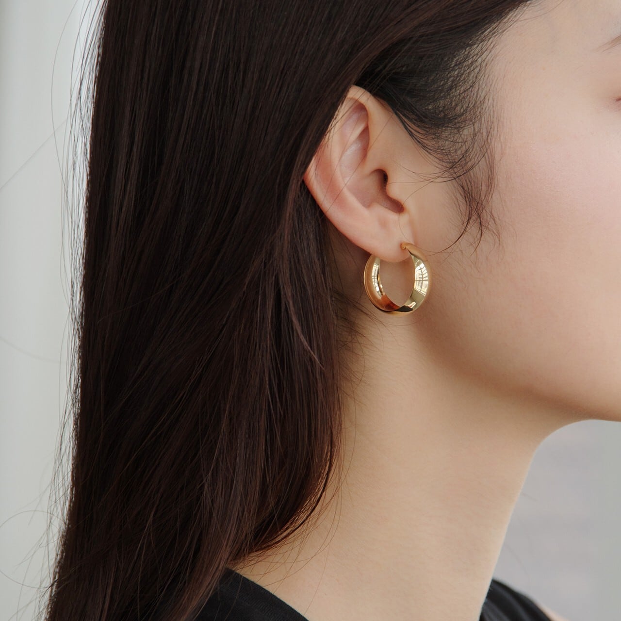 K18イエローゴールド直径25mm フープピアス【MKY0042P1】 | MONICE/モニス