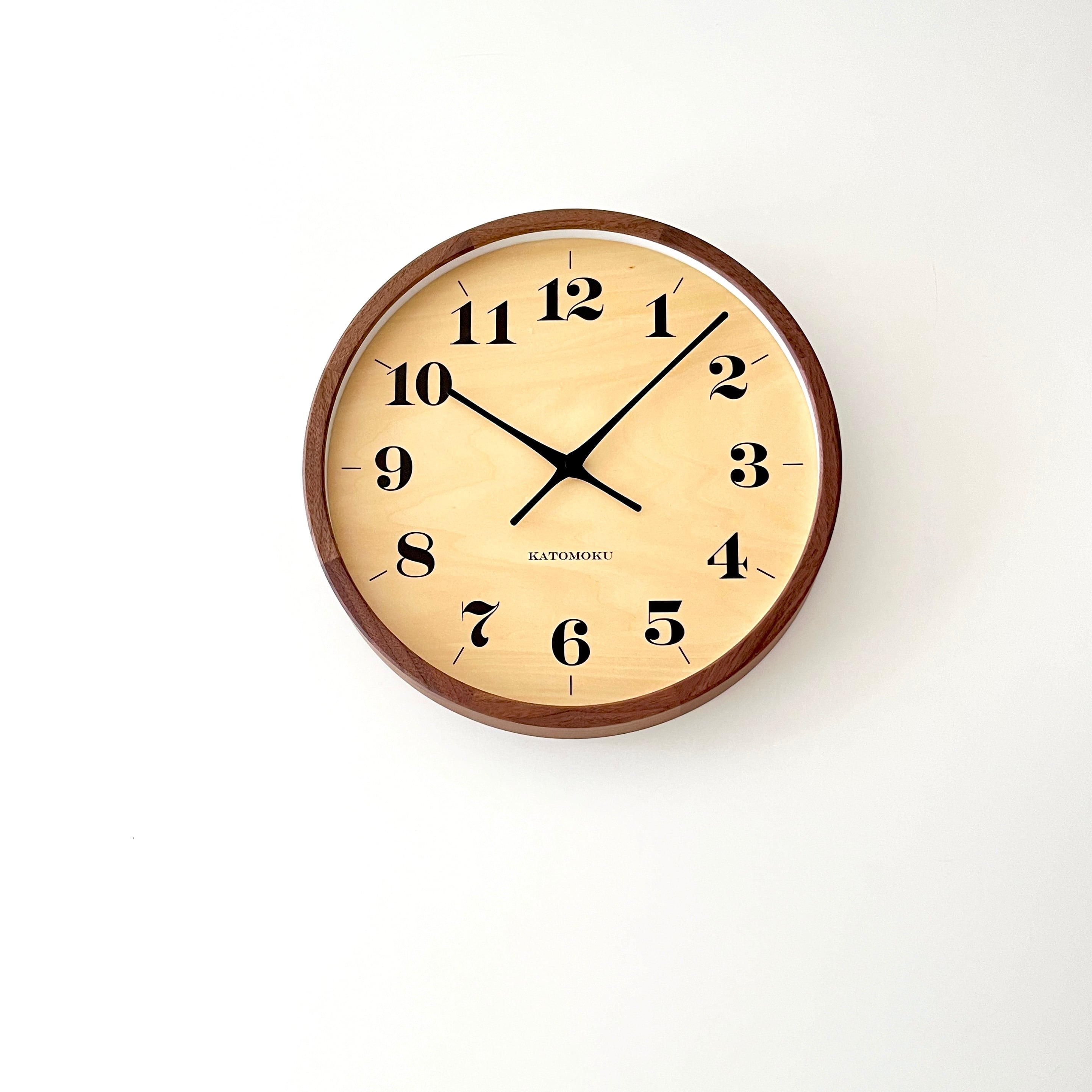 KATOMOKU muku clock 22 LL ウォールナット km-142WA 掛け時計 | 加藤